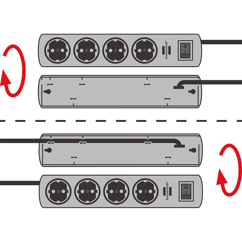 Brennenstuhl Steckdosenleiste »Primera-Line«, 8-fach, (Kabellänge 2 m)