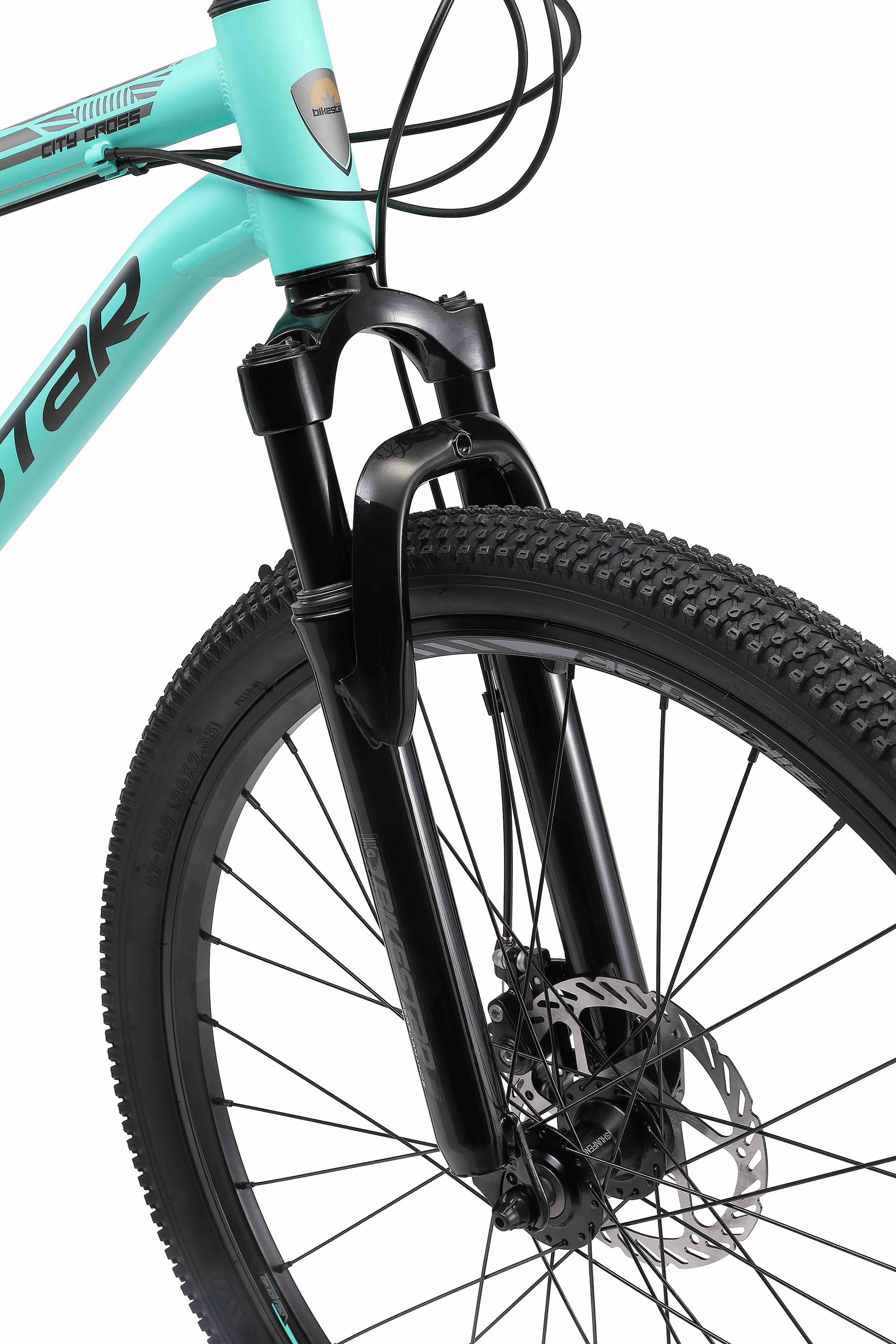 Bikestar Mountainbike, 21 Gang, Shimano, RD-TY300 Schaltwerk, Kettenschaltung, für Damen und Herren, Kettenschaltung