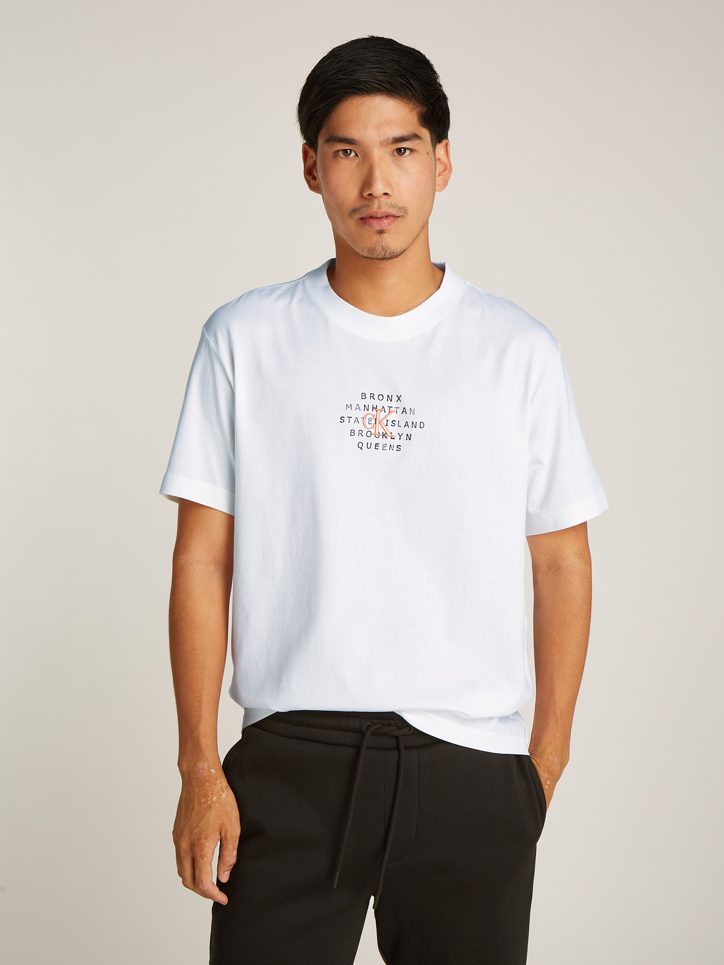 Calvin Klein Jeans T-Shirt NYC STAMP GRAPHIC mit Calvin Klein Label günstig online kaufen