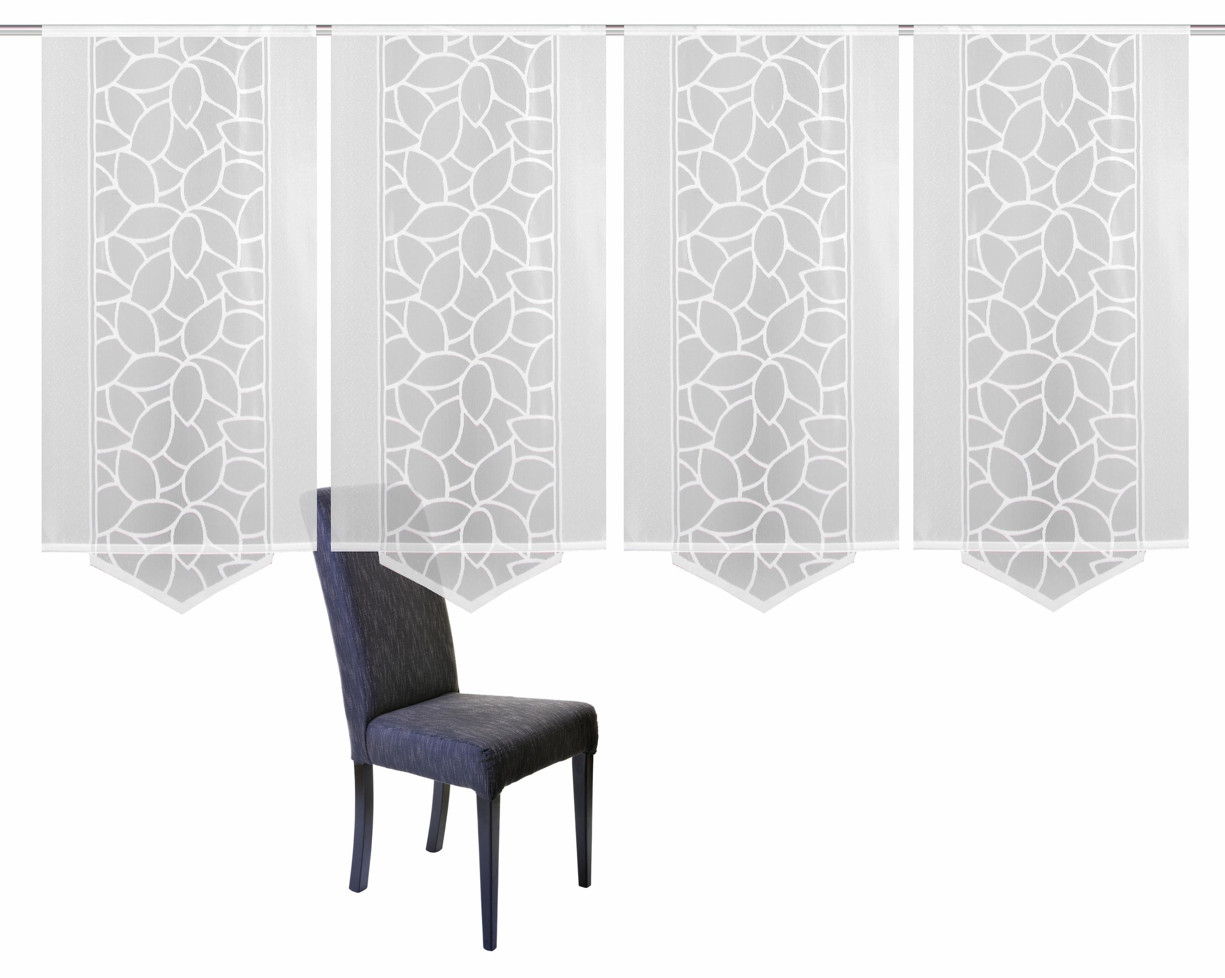 HOME WOHNIDEEN Schiebegardine "JENNA" Klettband 4 Stk. tlg. Schiebevorhang günstig online kaufen