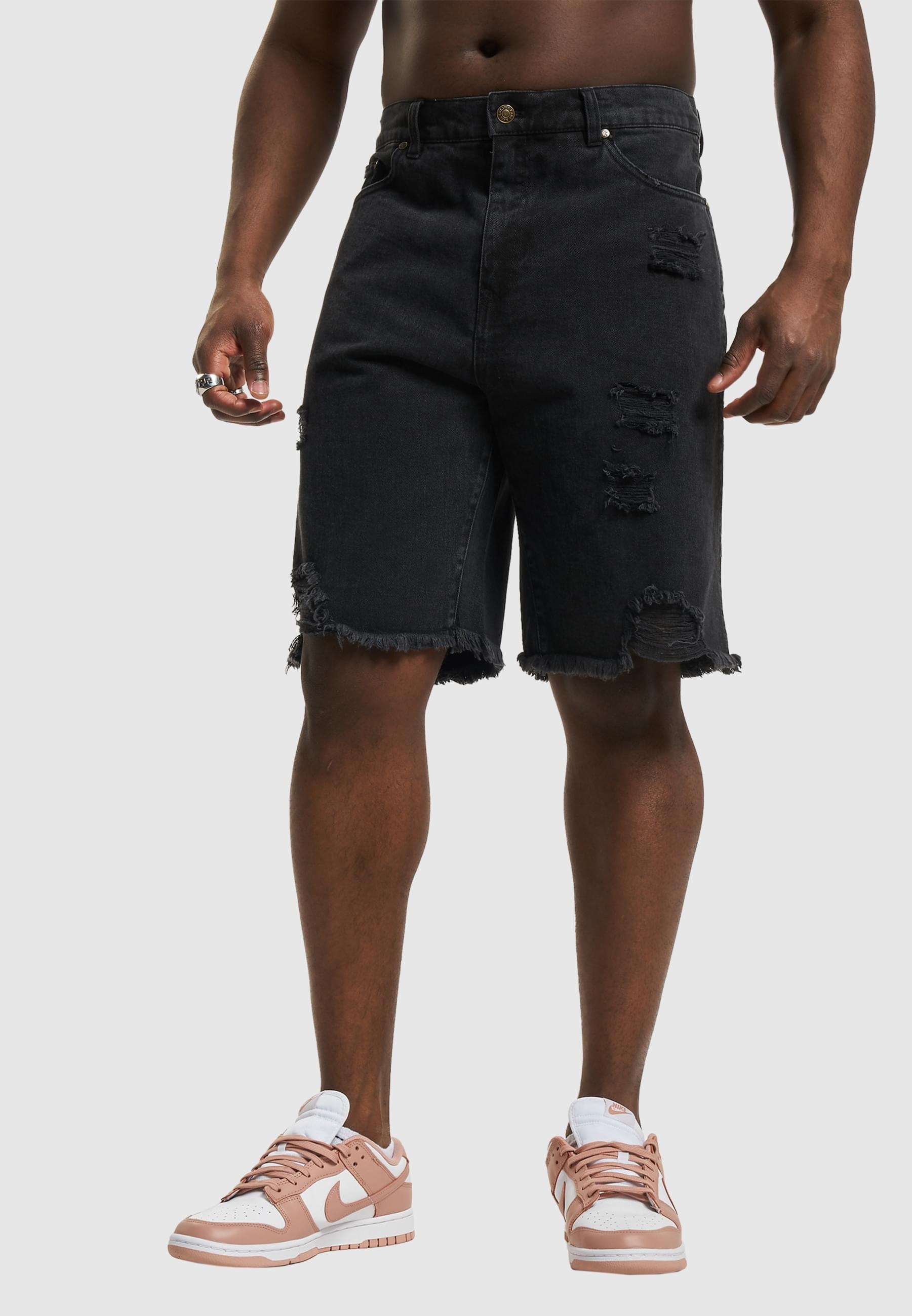 Karl Kani Shorts »Karl Kani Herren KM232-027-2 KK OG Heavy Distressed Denim Shorts«, (1 tlg.)