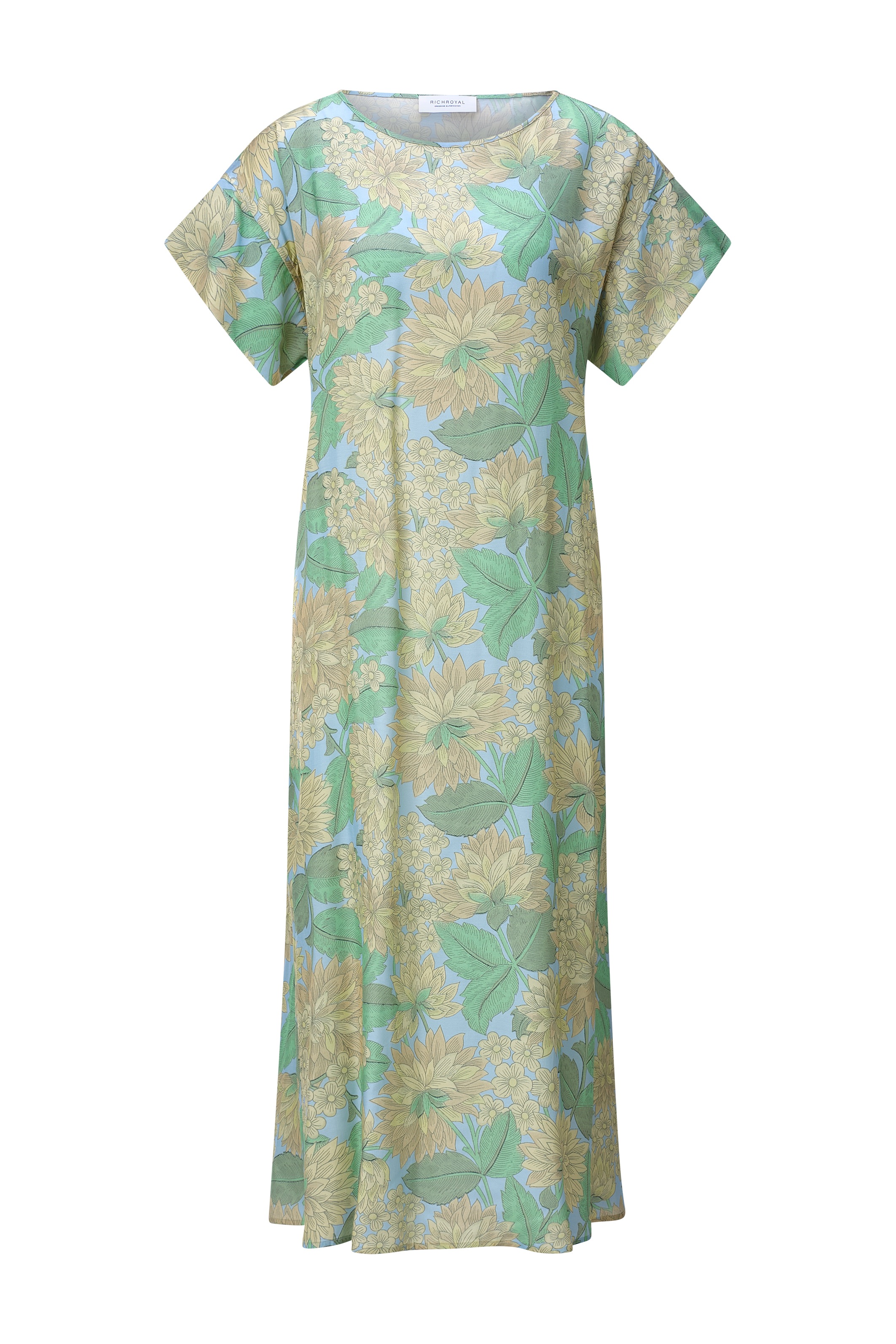 RICHROYAL Midikleid Ohne Tasche Regular fit mit Rundhalsausschnitt