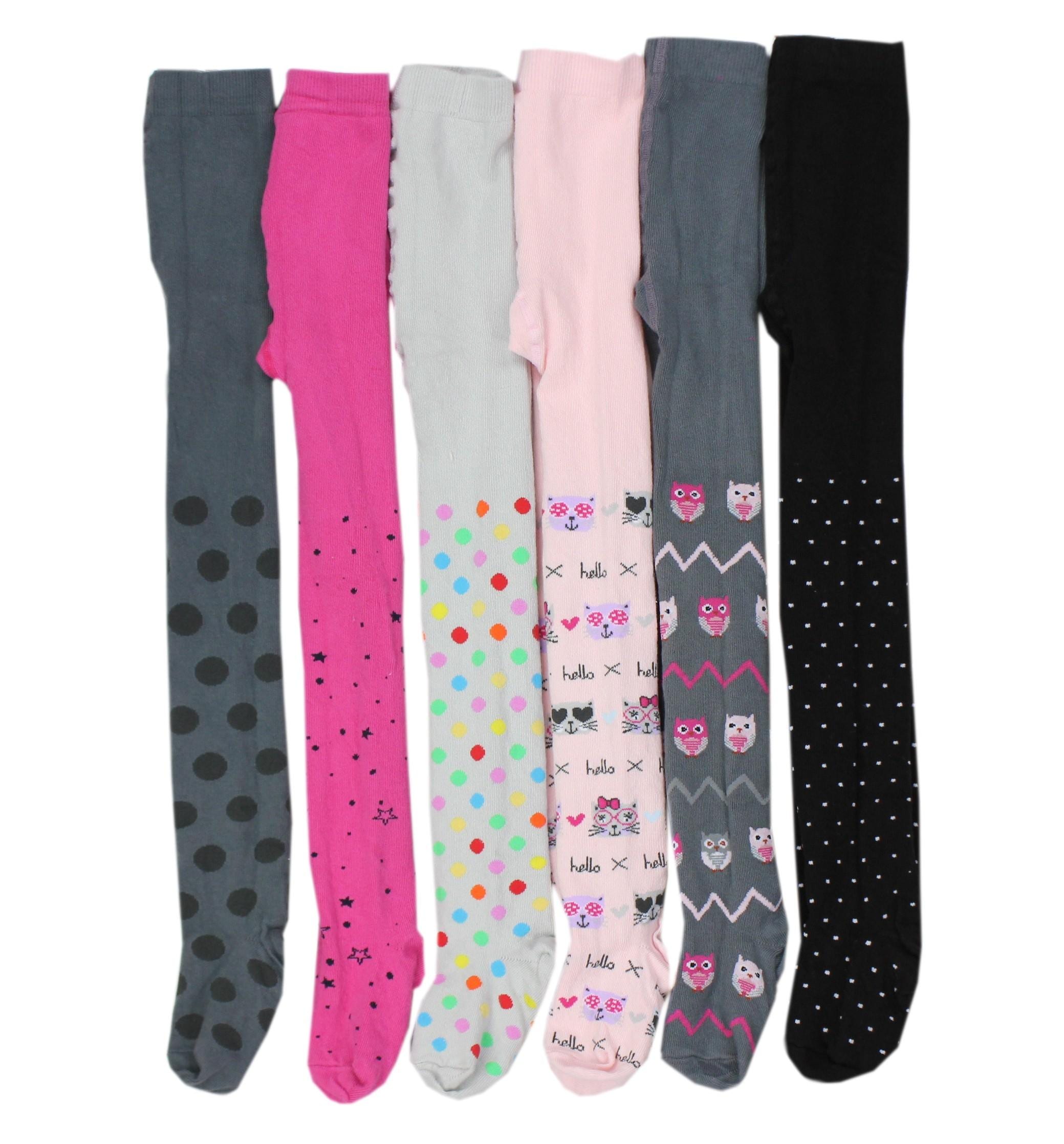 TupTam Strickstrumpfhose "Strumpfhose Mädchen Strickstrumpfhosen Bunt Gemustert 6er Pack"