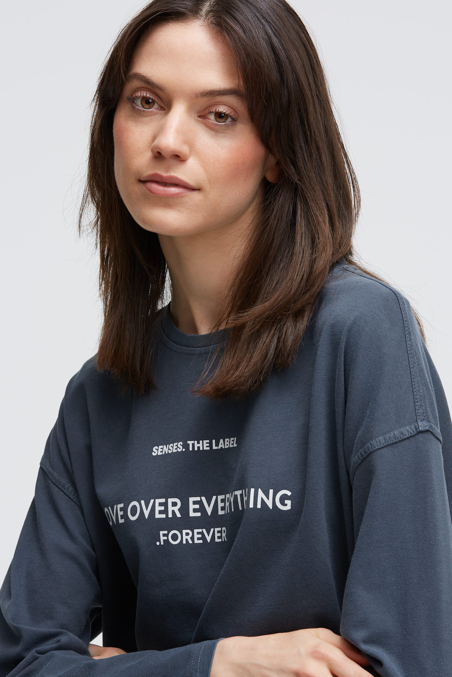 Thumbnail - SENSES.THE LABEL Rundhalsshirt mit weiten Ärmeln