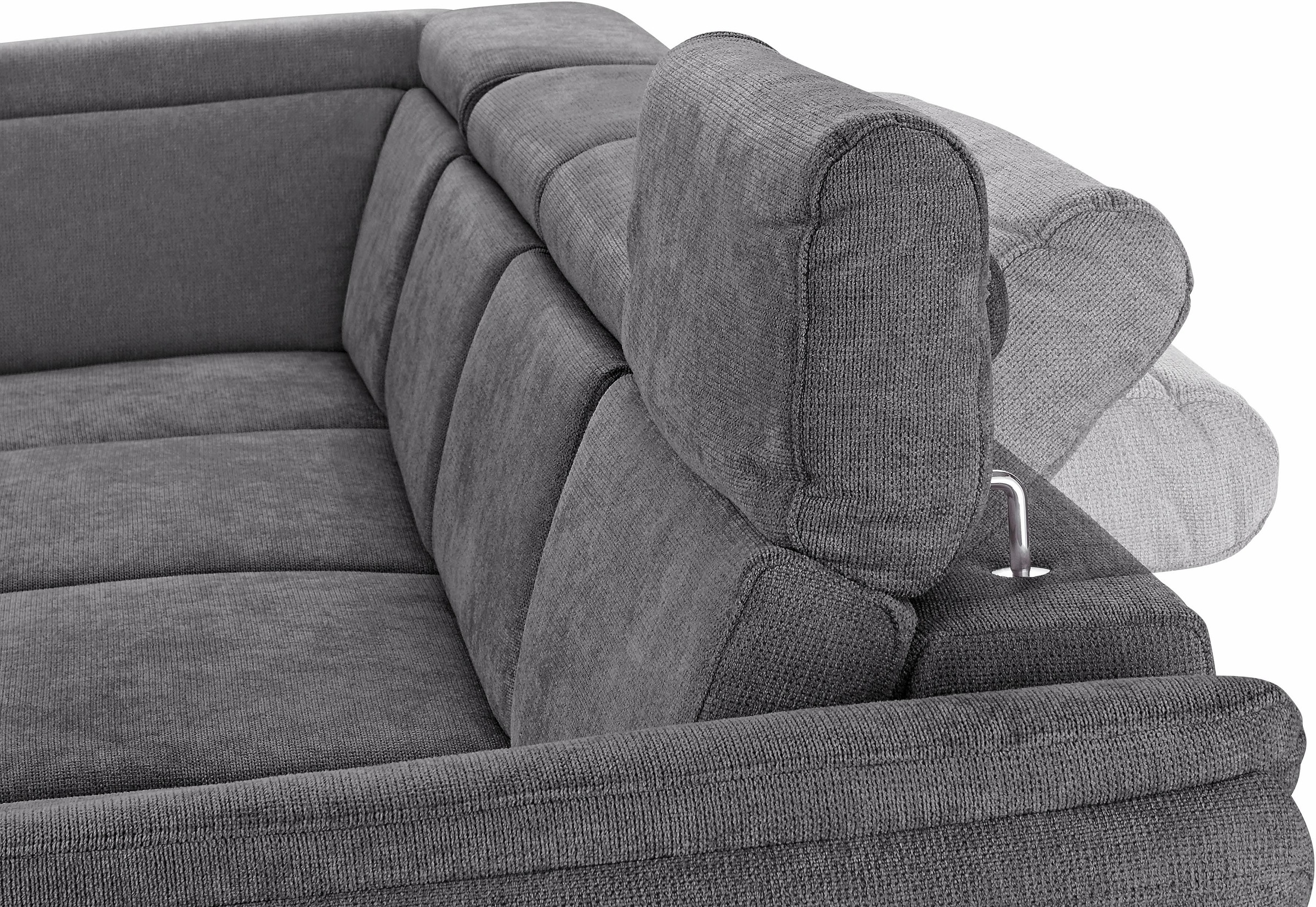 sit&more Wohnlandschaft »Avignon U-Form«, wahlweise mit Bettfunktion und Stauraum, inklusive Kopfteilverstellung