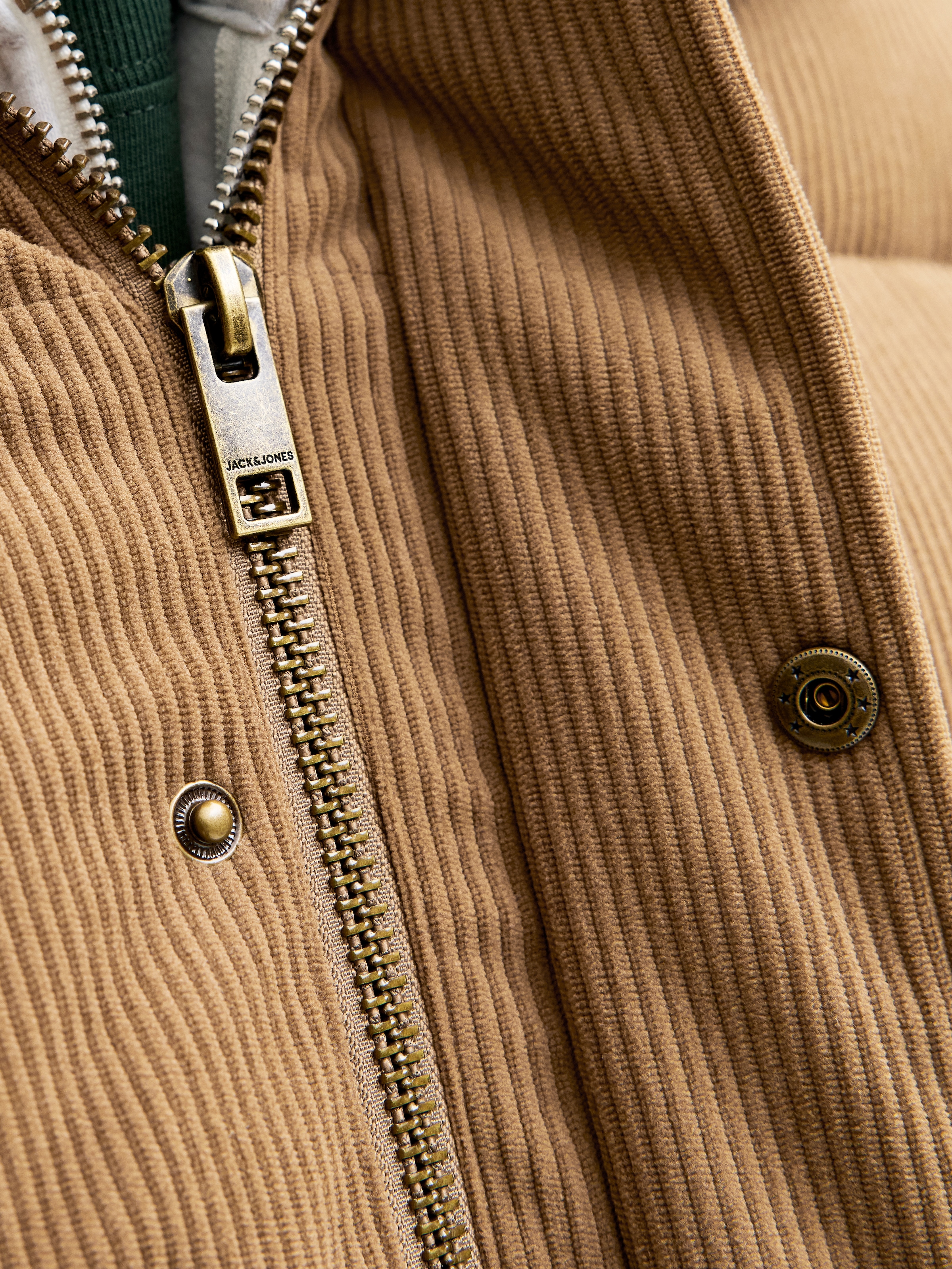 Jack & Jones Steppjacke »JORGREENE CORDUROY PUFFER JACKET« ohne Kapuze