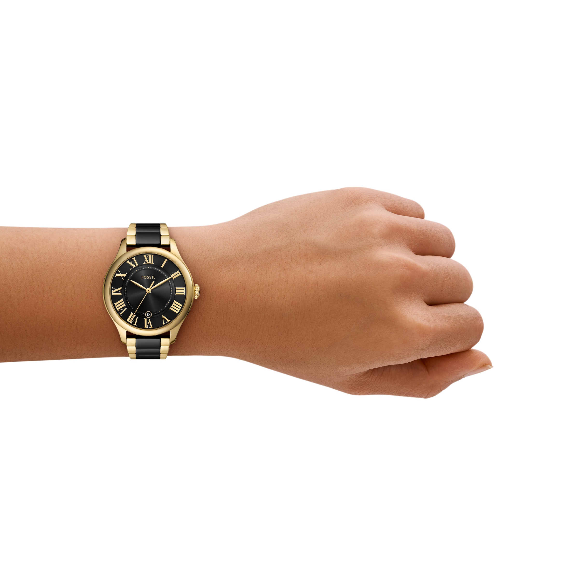 Fossil Quarzuhr »GILMORE«, Armbanduhr, Damenuhr, analog, Tag