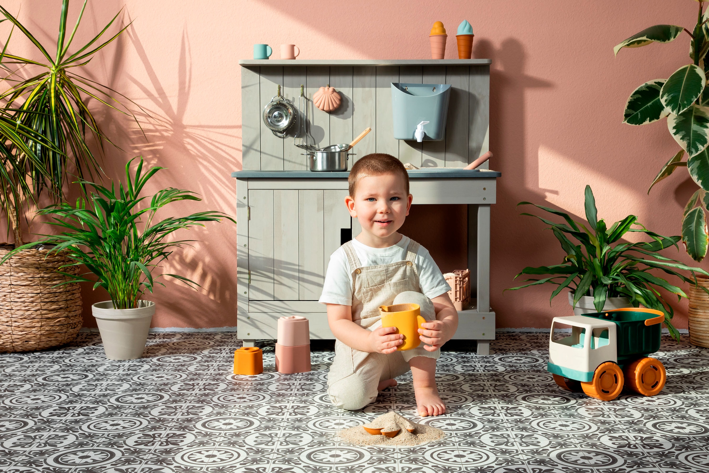 MUDDY BUDDY® Outdoor-Spielküche »Mud Expert, warmgrau«, FSC® - schützt Wald - weltweit