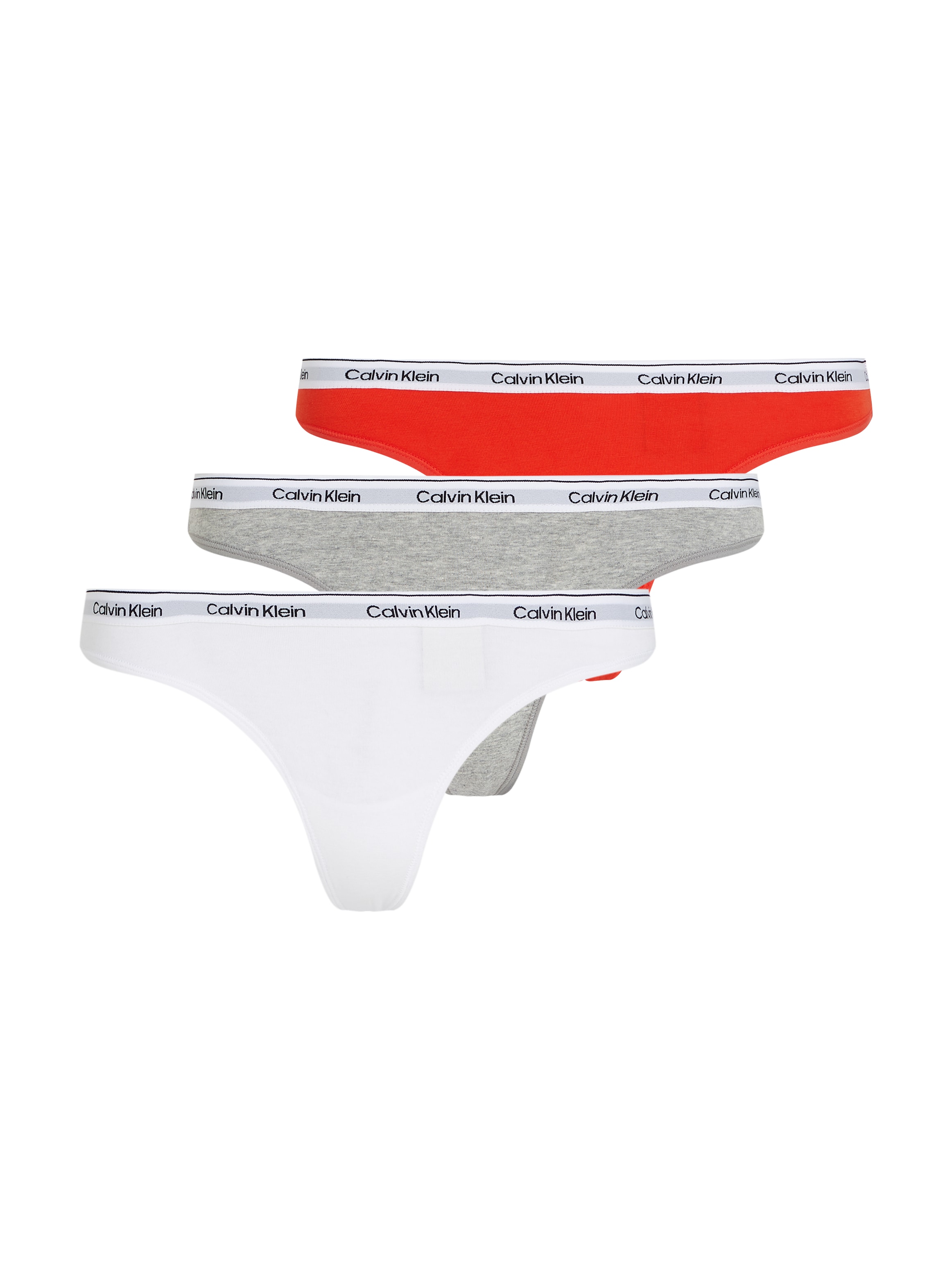 Calvin Klein Underwear Tanga »3 PACK THONG (LOW-RISE)« 3 Stk. String low waist mit Logobund