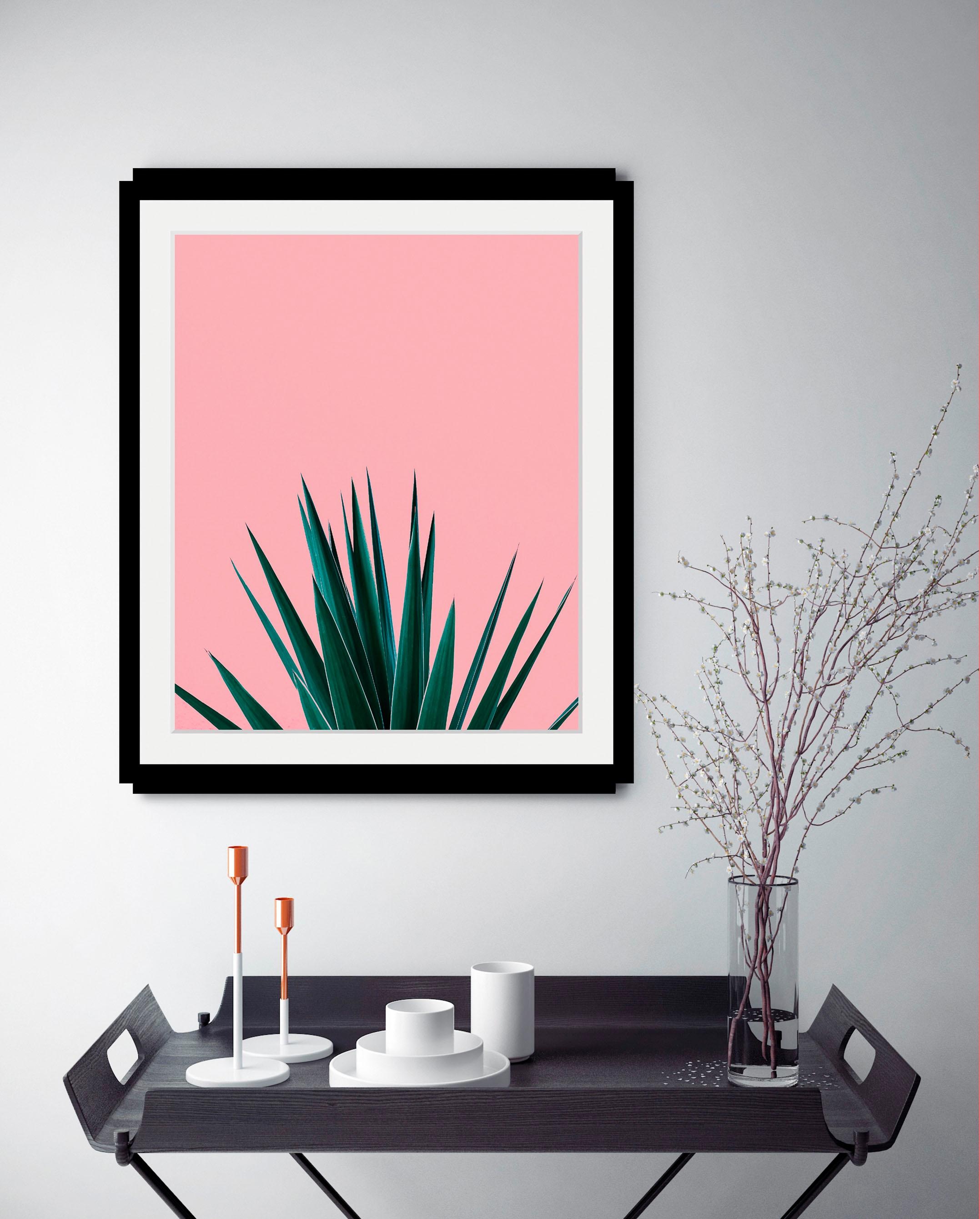 queence Bild »Palme«, Kunst-Pflanzen-Foto-Pflanzenbilder-Stechpalme, HD Premium Poster-Druck inkl. Holzrahmen