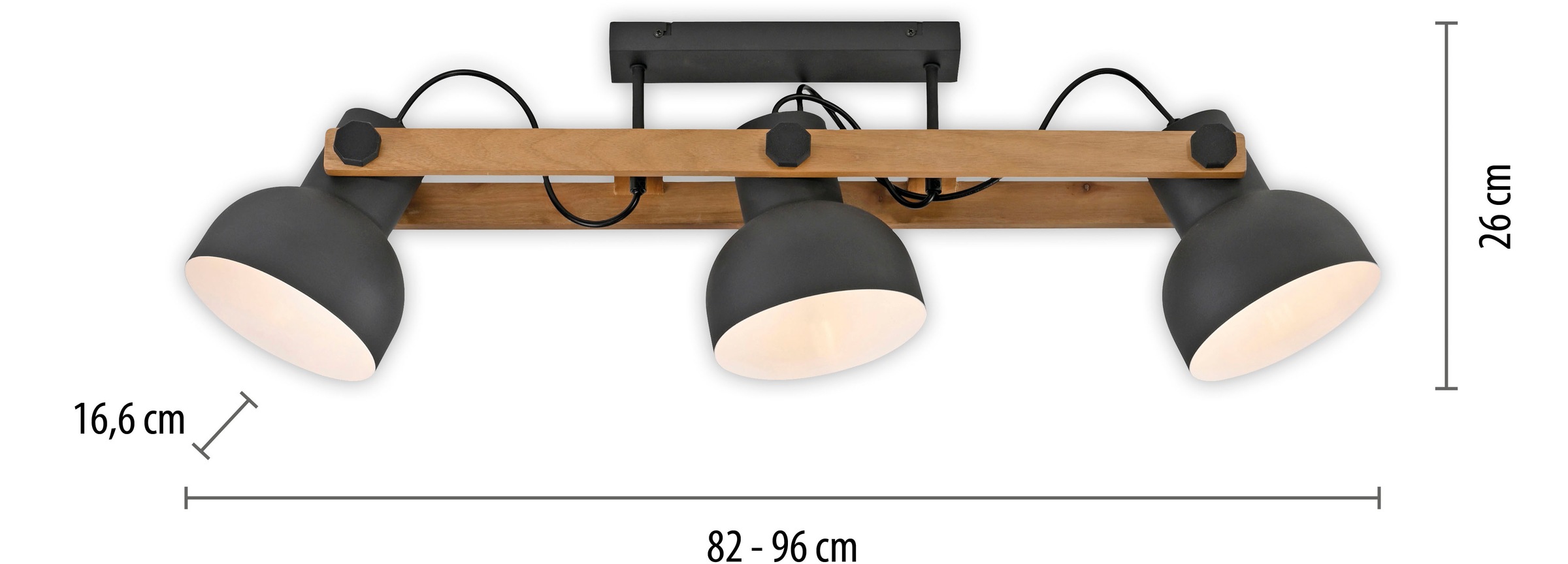 JUST LIGHT Deckenleuchte »CUP 2.0«, 3 flammig, Leuchtmittel E27 | Leuchtmittel wechselbar, ExklusiveE27