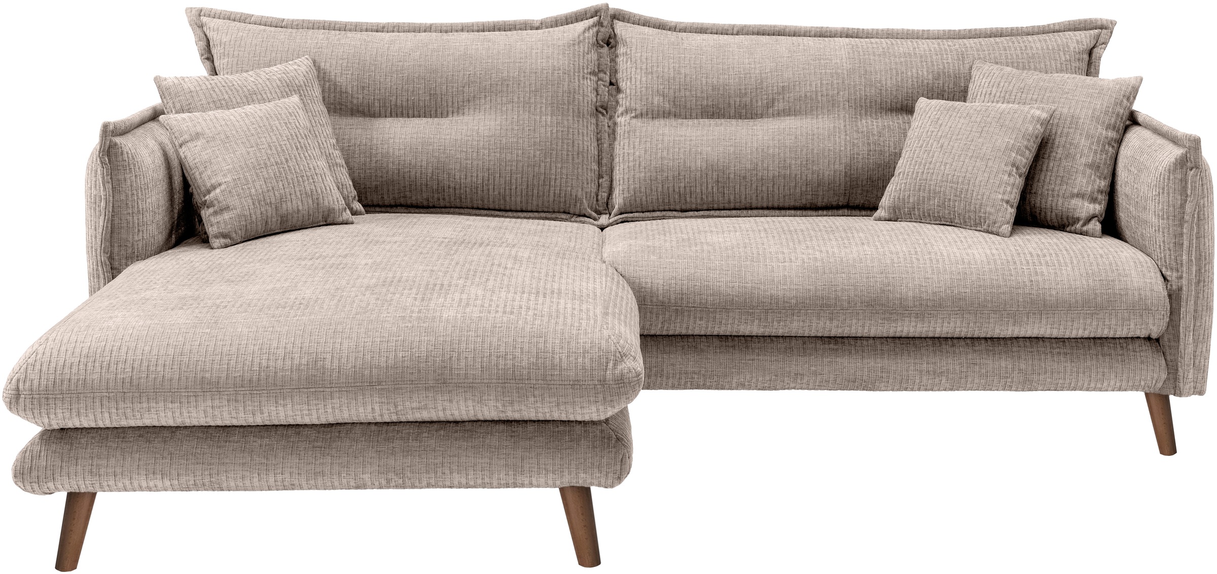 Home affaire Ecksofa "Lazio modern und bequem, schmale Armlehnen, tolle Det günstig online kaufen