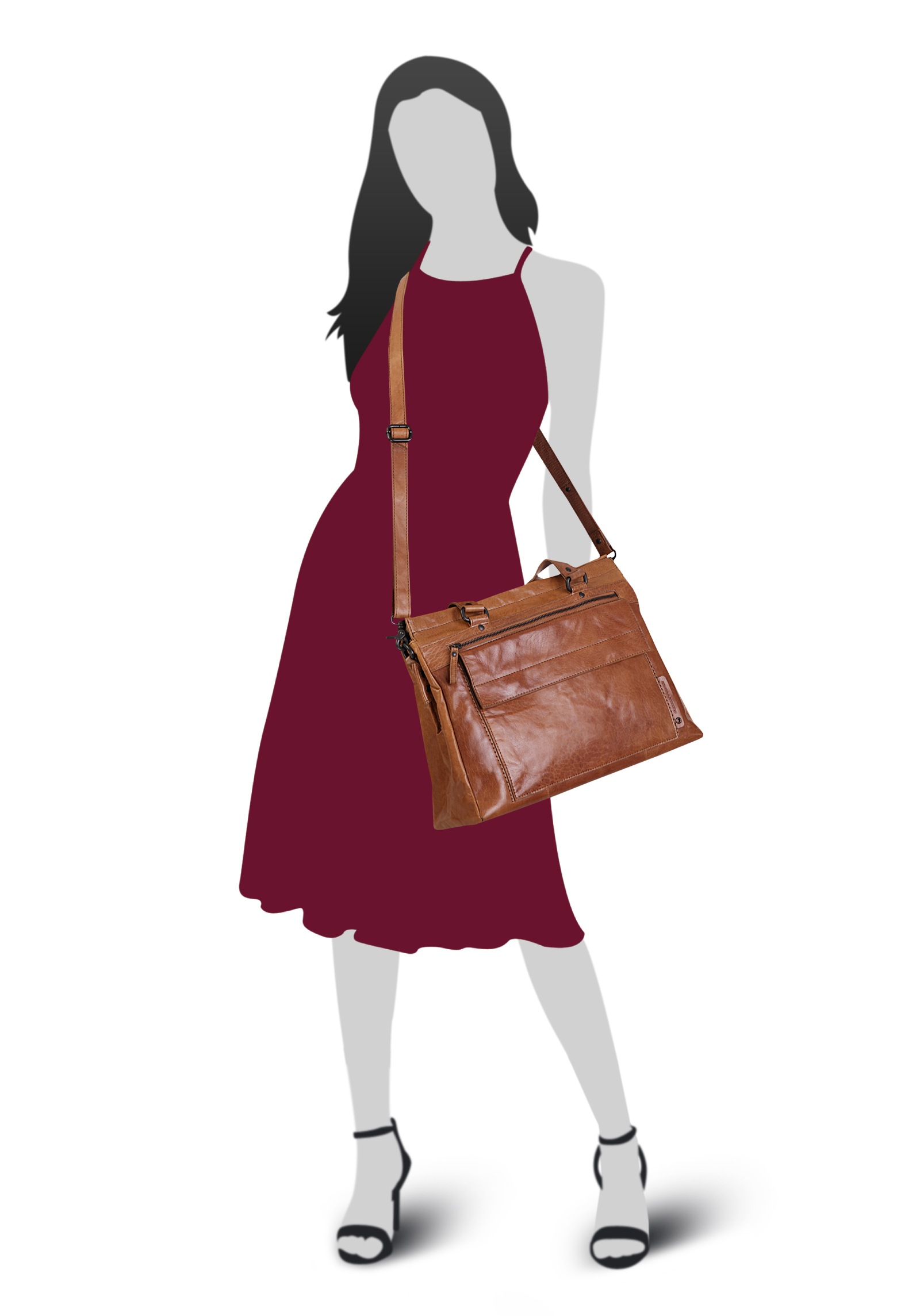 Spikes & Sparrow Shopper "LAPTOP SHOULDERBAG" echt Leder günstig online kaufen