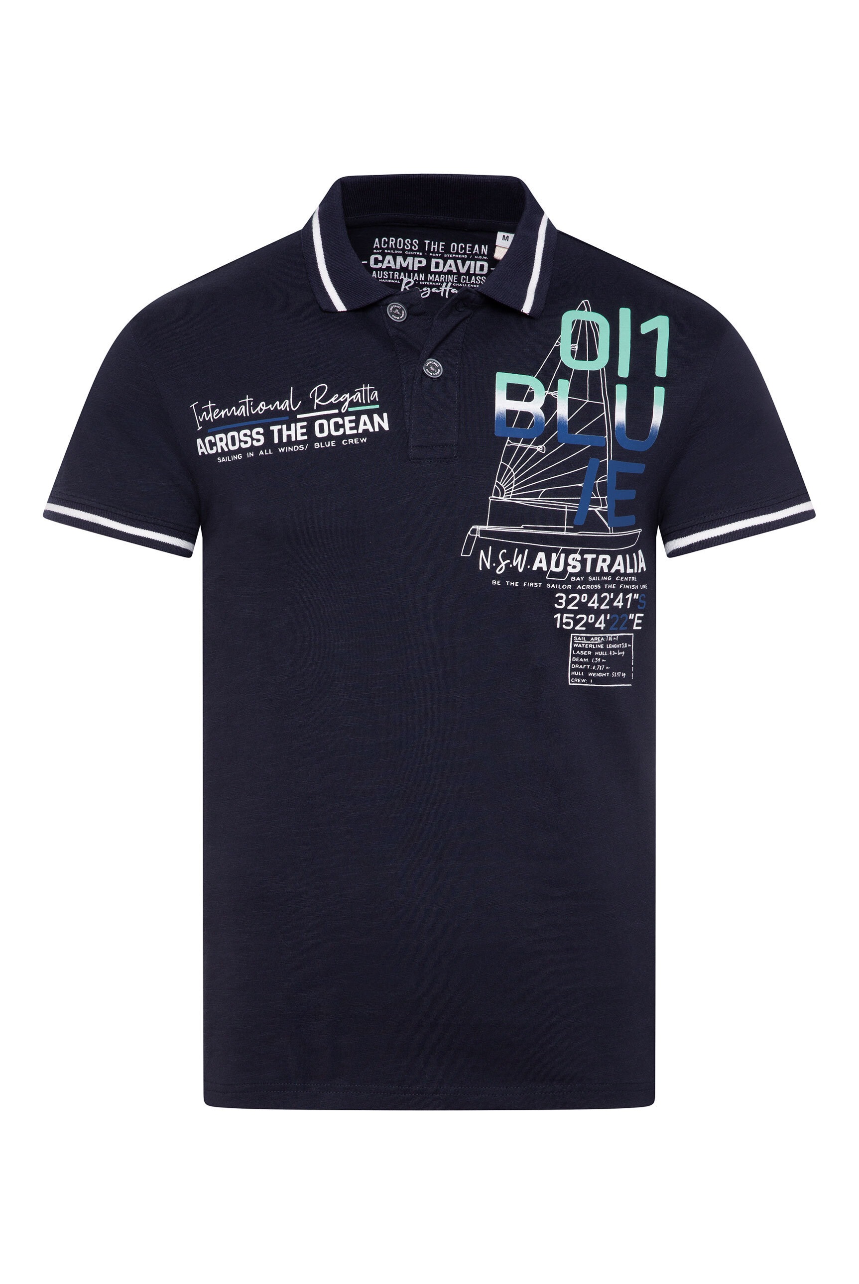 CAMP DAVID Poloshirt, aus Baumwolle