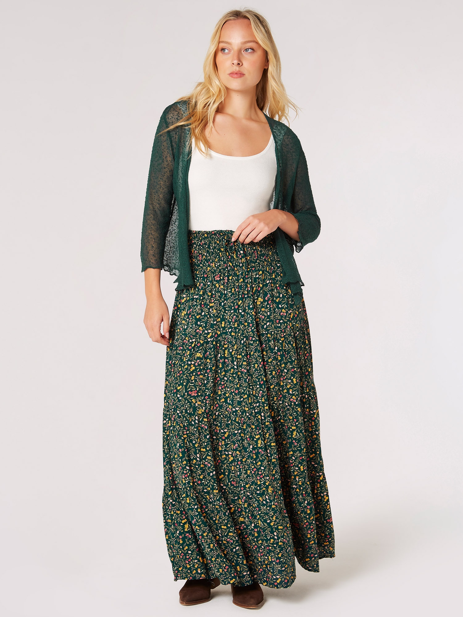 Apricot Strickcape »Popcorn-Strickjacke« 1 im semitransparenten Design