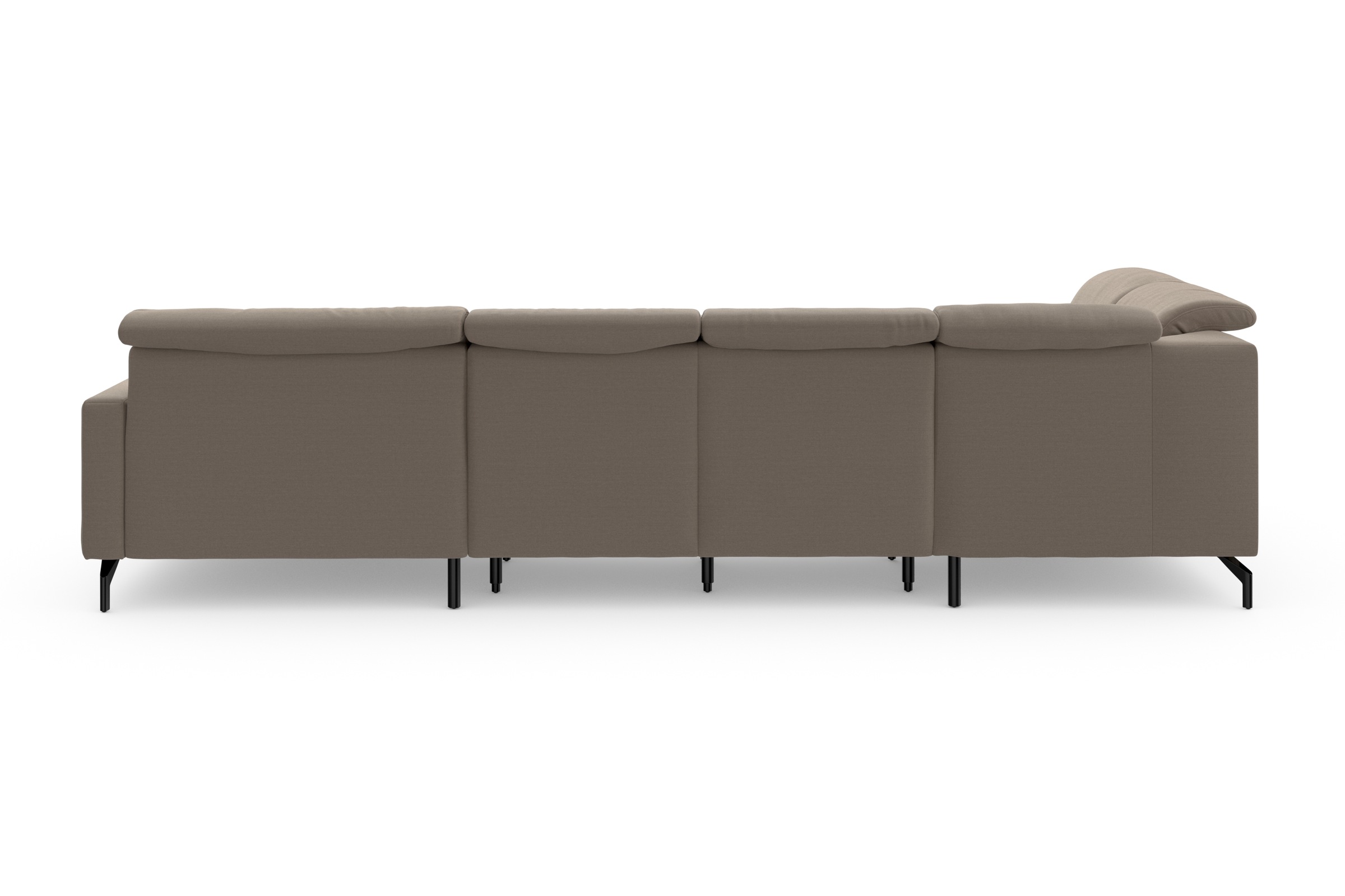 Wohnlandschaft SIT & MORE "Bailando U-Form", grau (taupe), B:337cm H:84cm T:205cm, Sofas, Wohnlandschaft, wahlweise mit Kopfteilverstellung und Vorziehsitz, motorisch 6