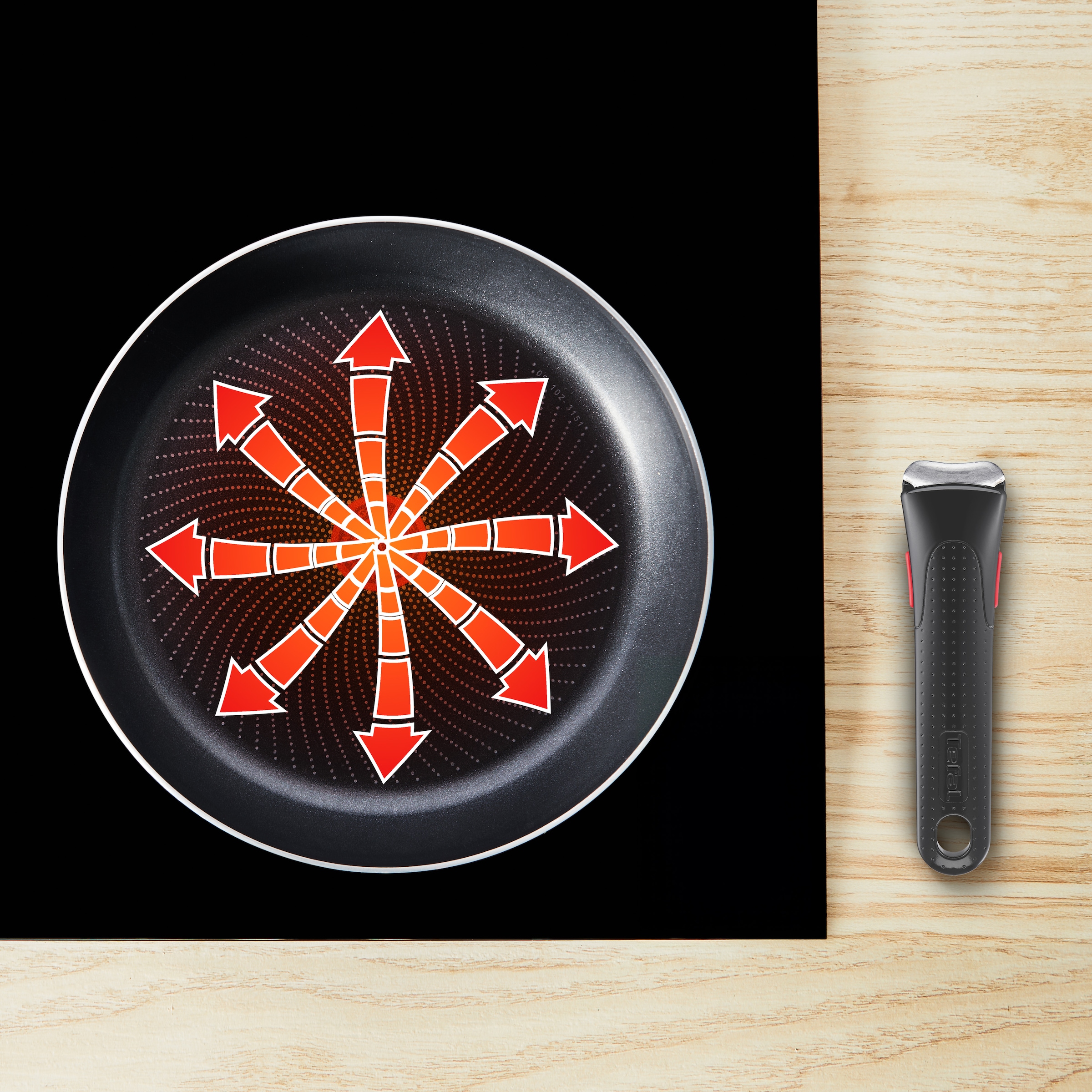 Tefal Topf-Set »Ingenio So'Light«, Aluminium, (Set, 11 tlg.), Light Tech Technology, abnehmbarer Griff, platzsparend, made in France