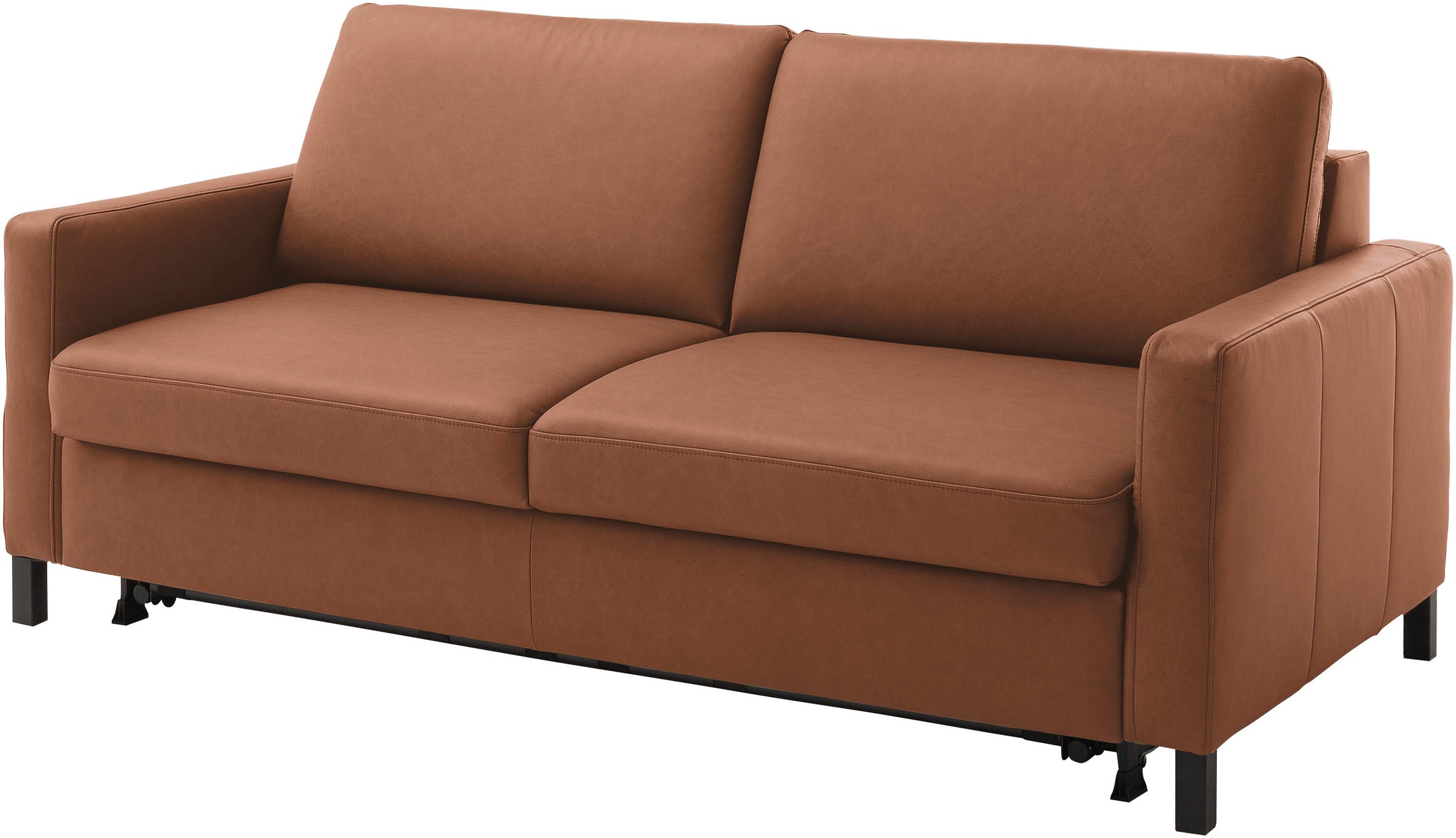 Home affaire Schlafsofa "Calestra, Lederbezug, 2-Sitzer mit Kaltschaummatra günstig online kaufen