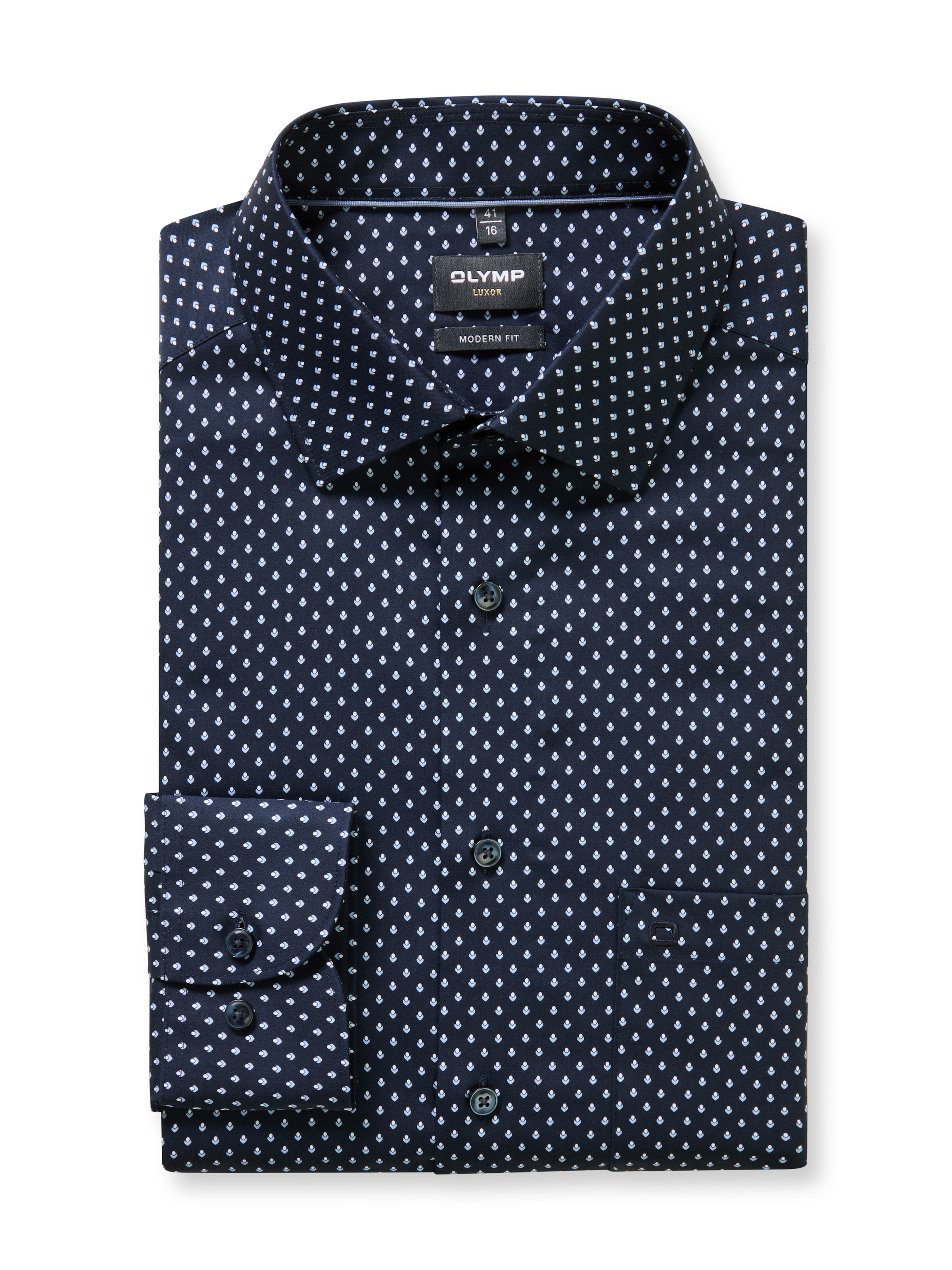OLYMP Langarmhemd »Luxor« modern fit, New-Kentkagen, Businesshemd, extra langer Arm