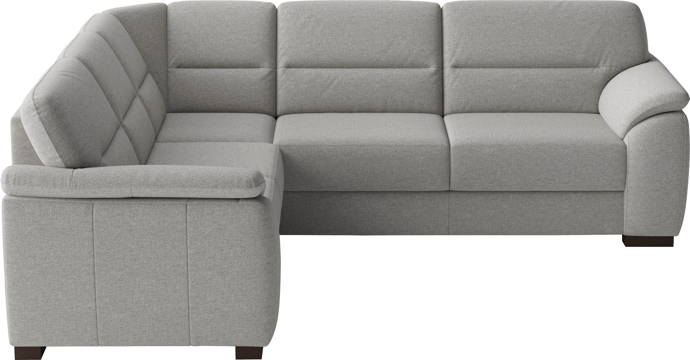 sit&more Ecksofa "Montego L-Form, B: 256 cm, große Stoffauswahl, Komfortsitzhöhe 46 cm" mit Schlaffunktion, optional Schubkasten mit Stauraum