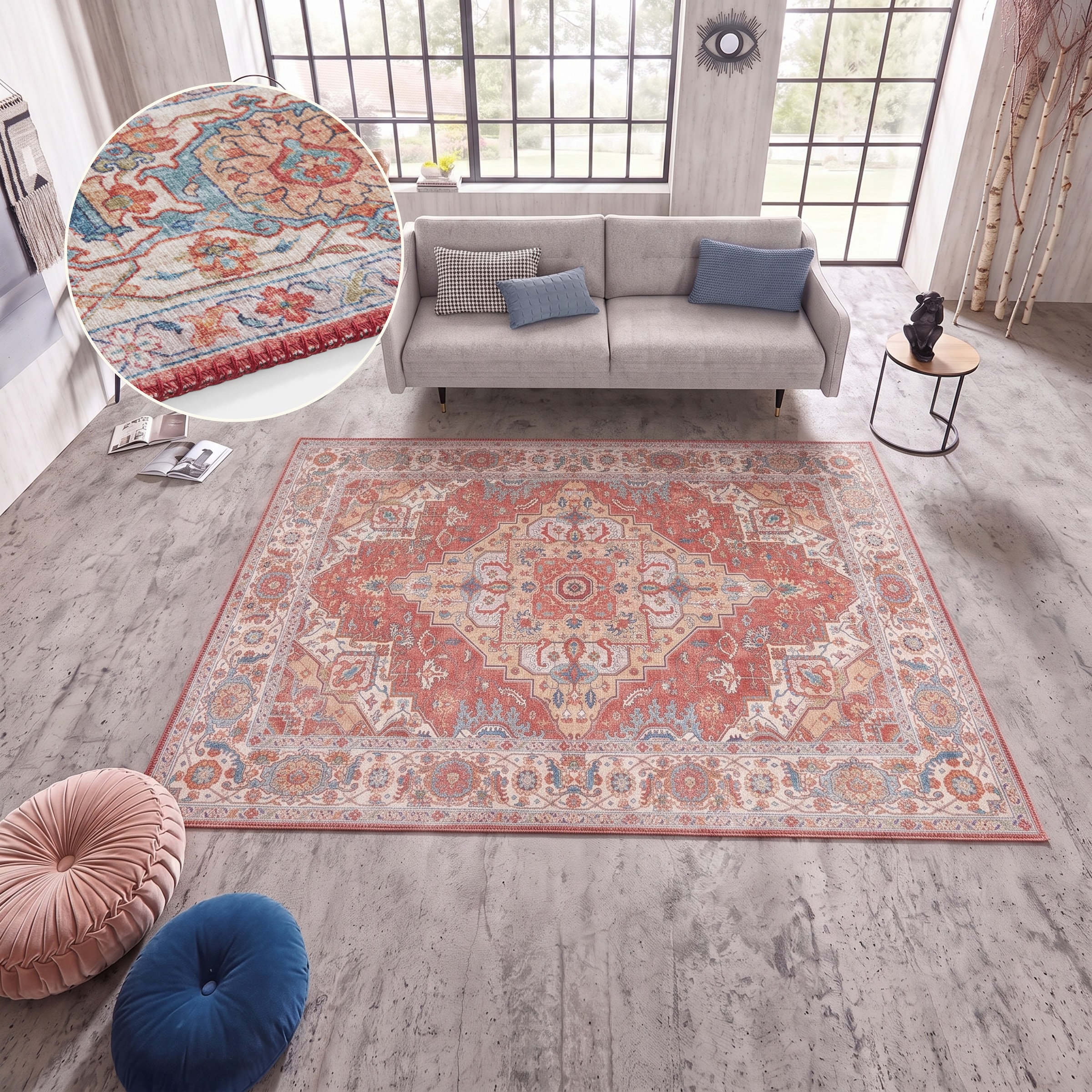 HANSE Home Teppich "Sylla" rechteckig 5 mm Höhe Orientalisch, Läufer, Vintage, Wohnzimmer, Schlafzimmer, Esszimmer
