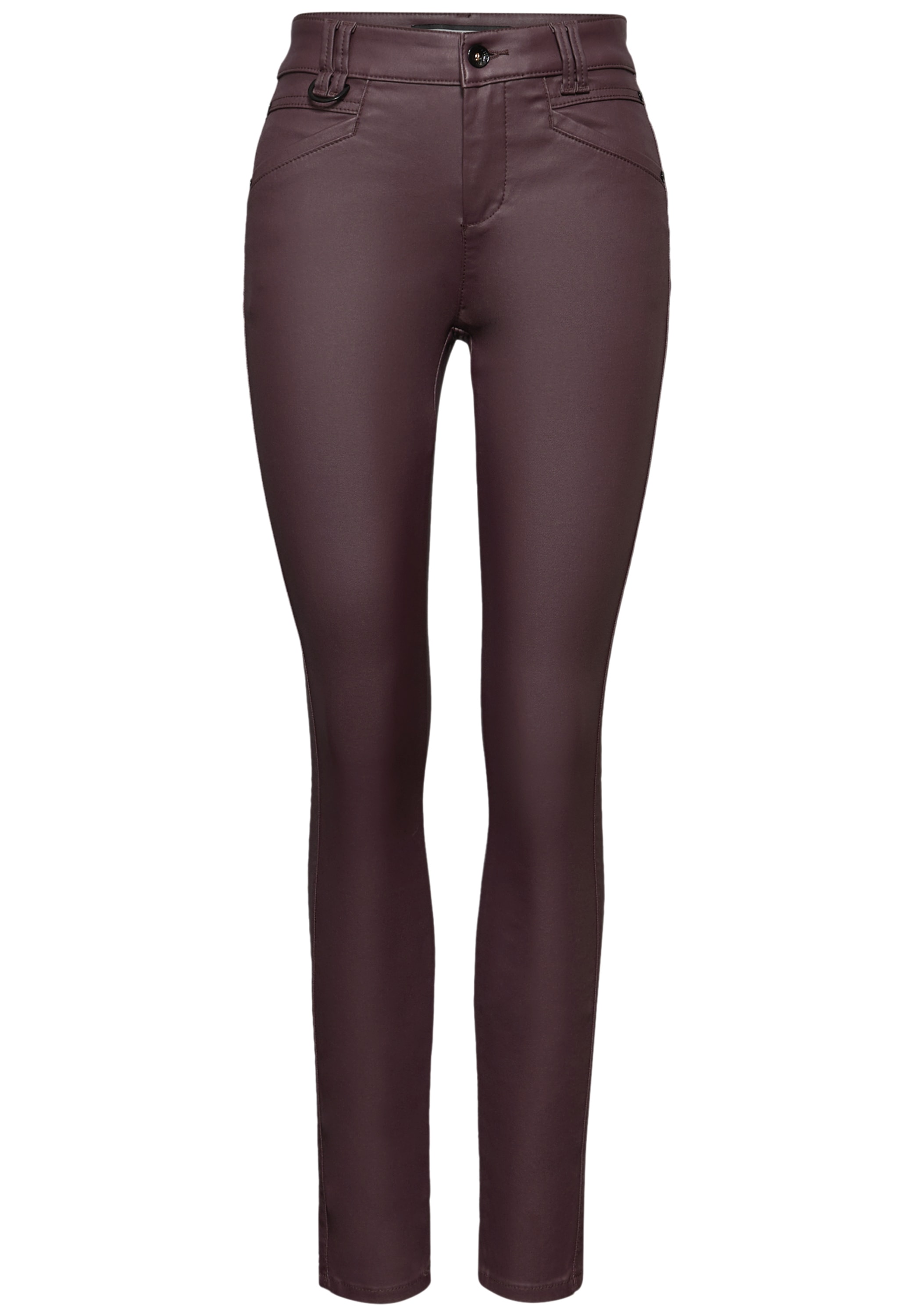 STREET ONE Lederimitathose  Middle Waist