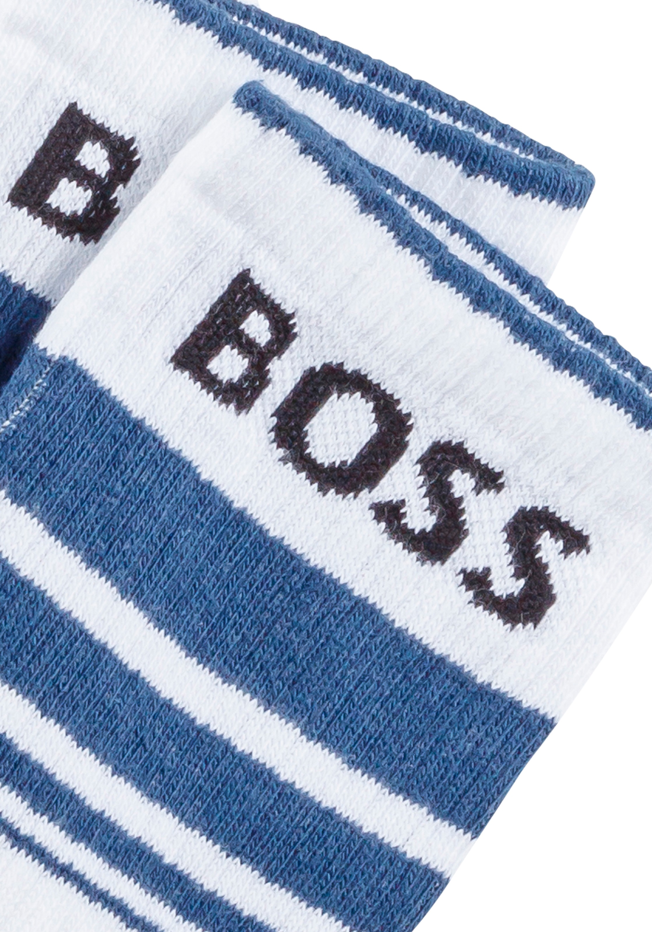 BOSS Freizeitsocken "3P QS Rib Stripe CC" Packung, 3 Stk. tlg. mit BOSS Log günstig online kaufen