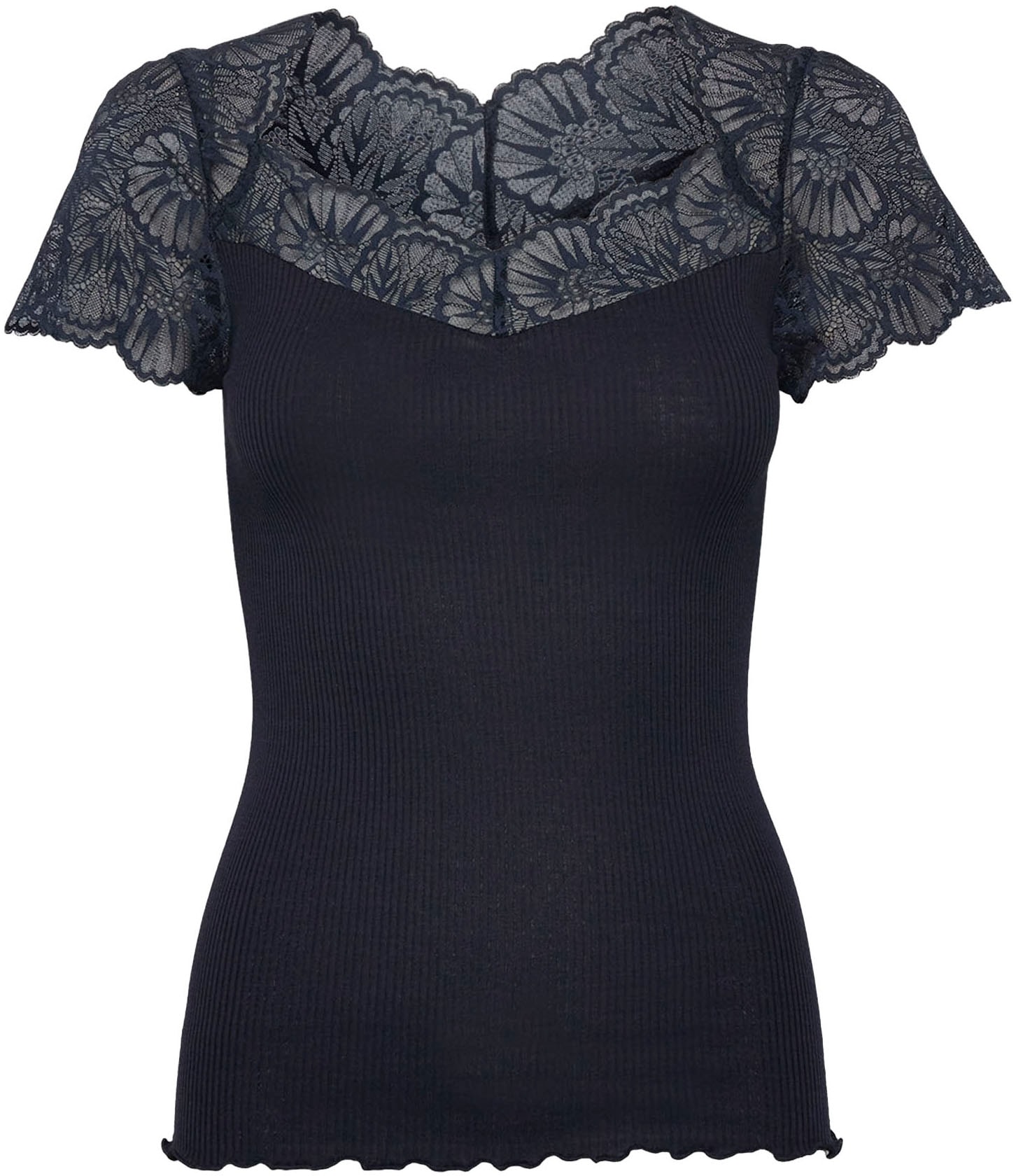 rosemunde Spitzenshirt "Beatha Lace Capsleeve T-Shirt" wunderschöne elastis günstig online kaufen
