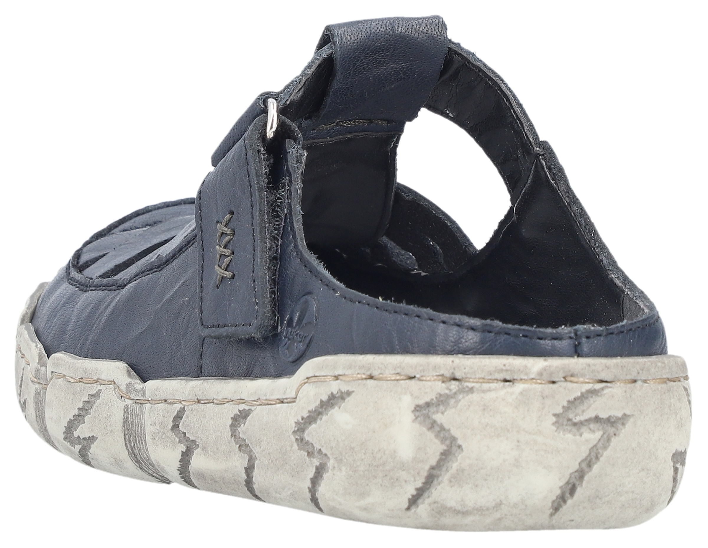 Rieker Clog  Sabot, Sommerschuh, Schlappen, Hausschuh mit Ziernähten