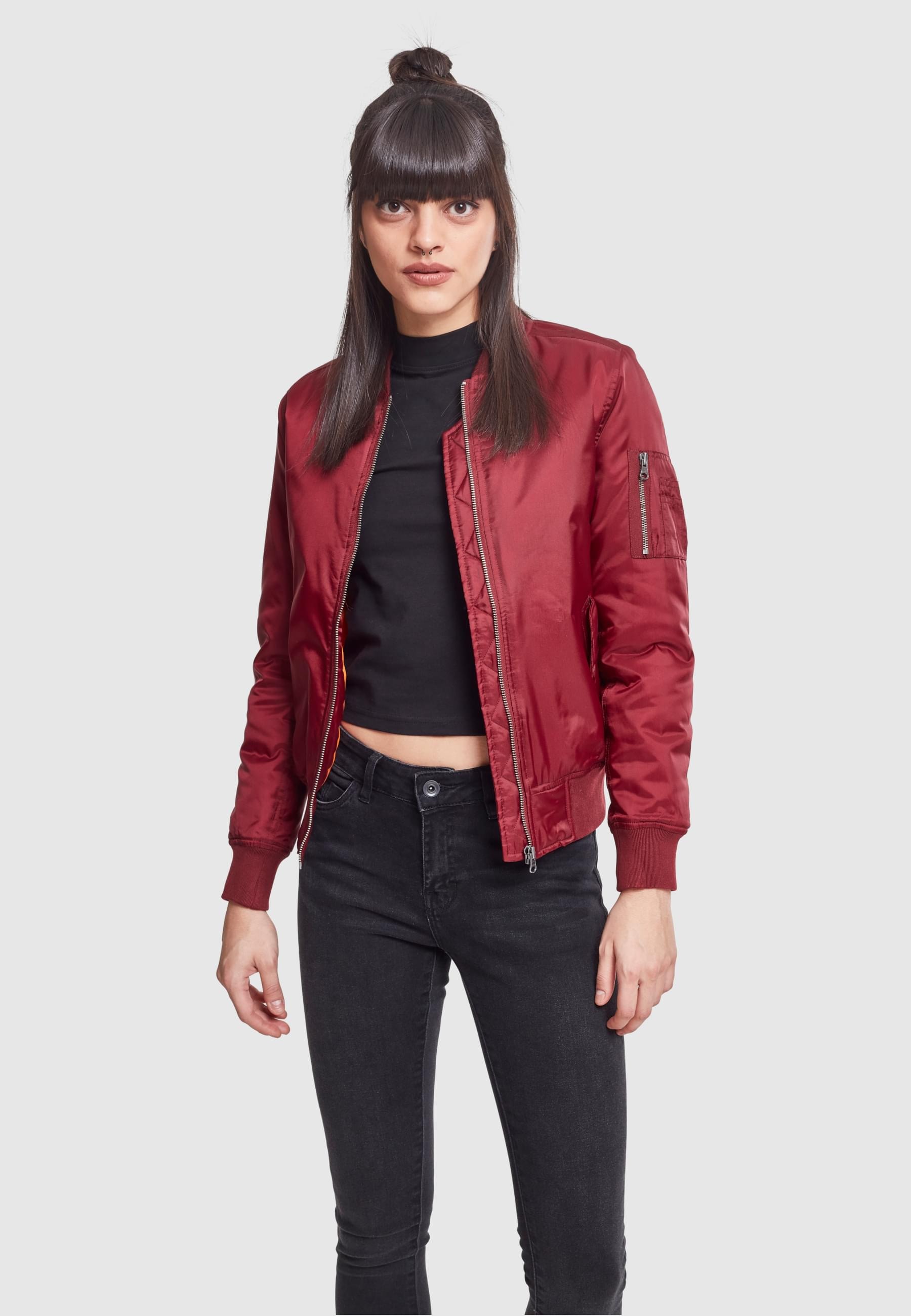 URBAN CLASSICS Allwetterjacke »Urban Classics Damen Ladies Basic Bomber Jacket«, (1 St.), ohne Kapuze