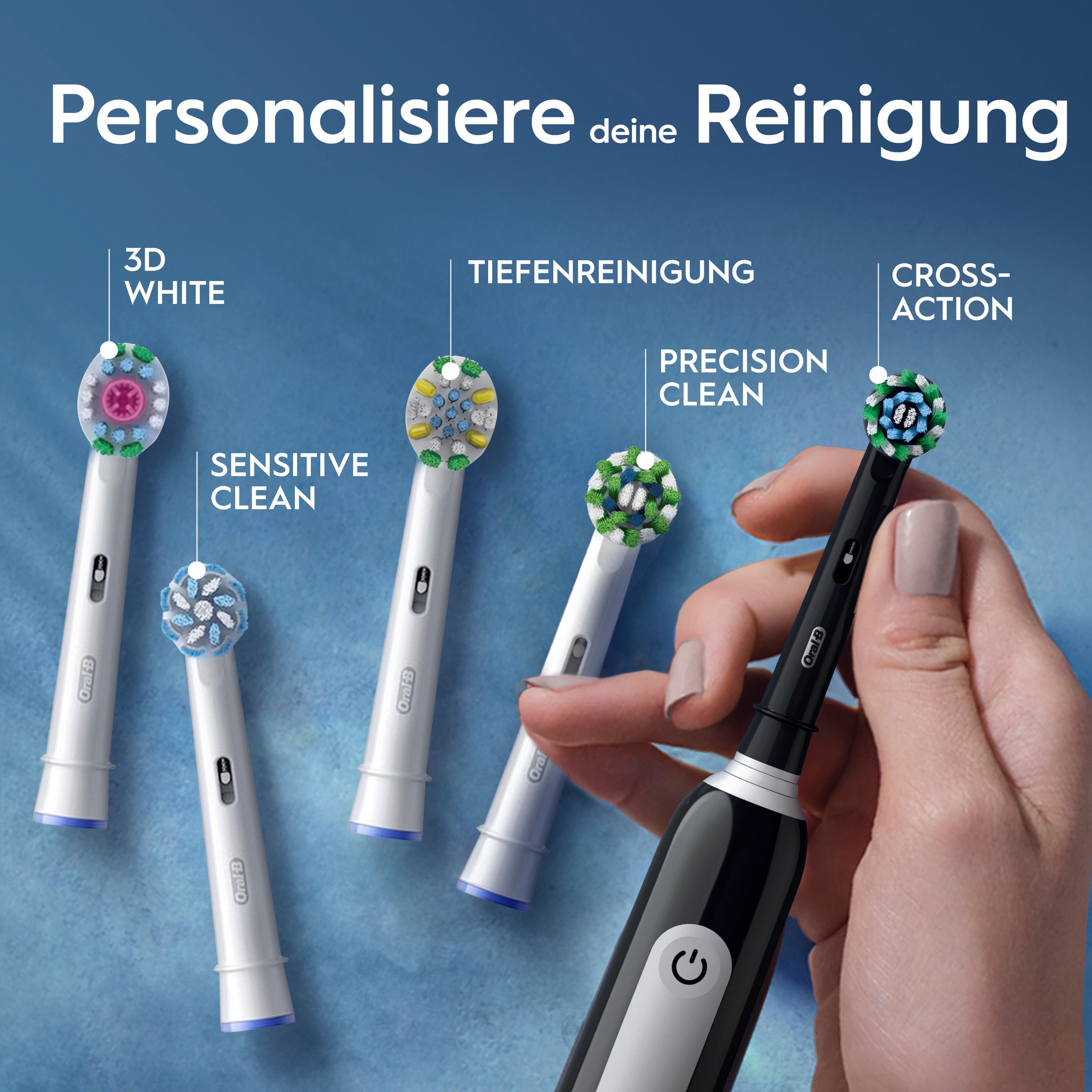 Oral-B Elektrische Zahnbürste »PRO Series 1« 1 Stk. Aufsteckbürsten Drucksensor
