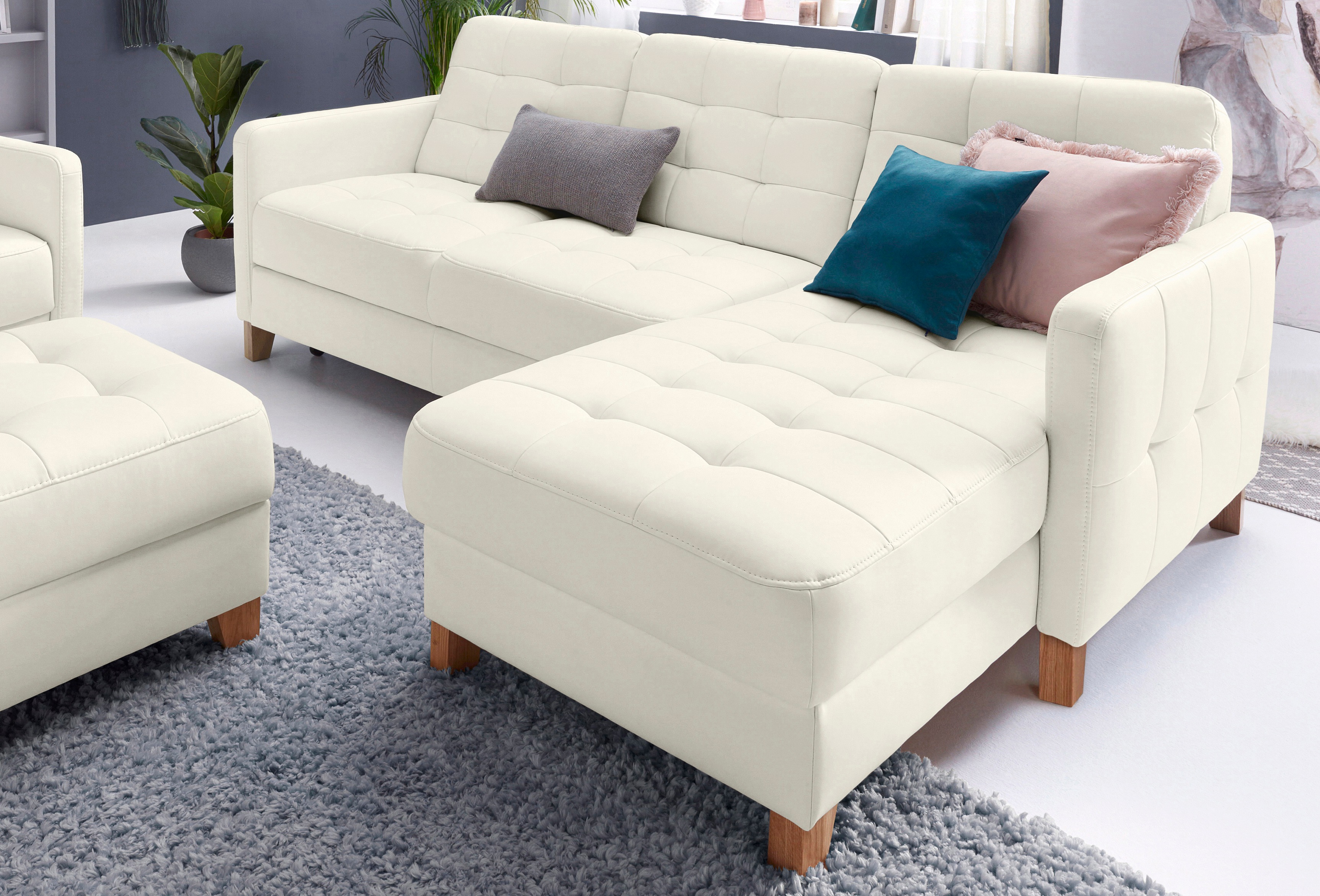 Thumbnail - exxpo - sofa fashion Ecksofa "Elio, kompakt und komfortabel, bequem und zeitloses Design, L-Form" wahlweise mit Bettfunk...