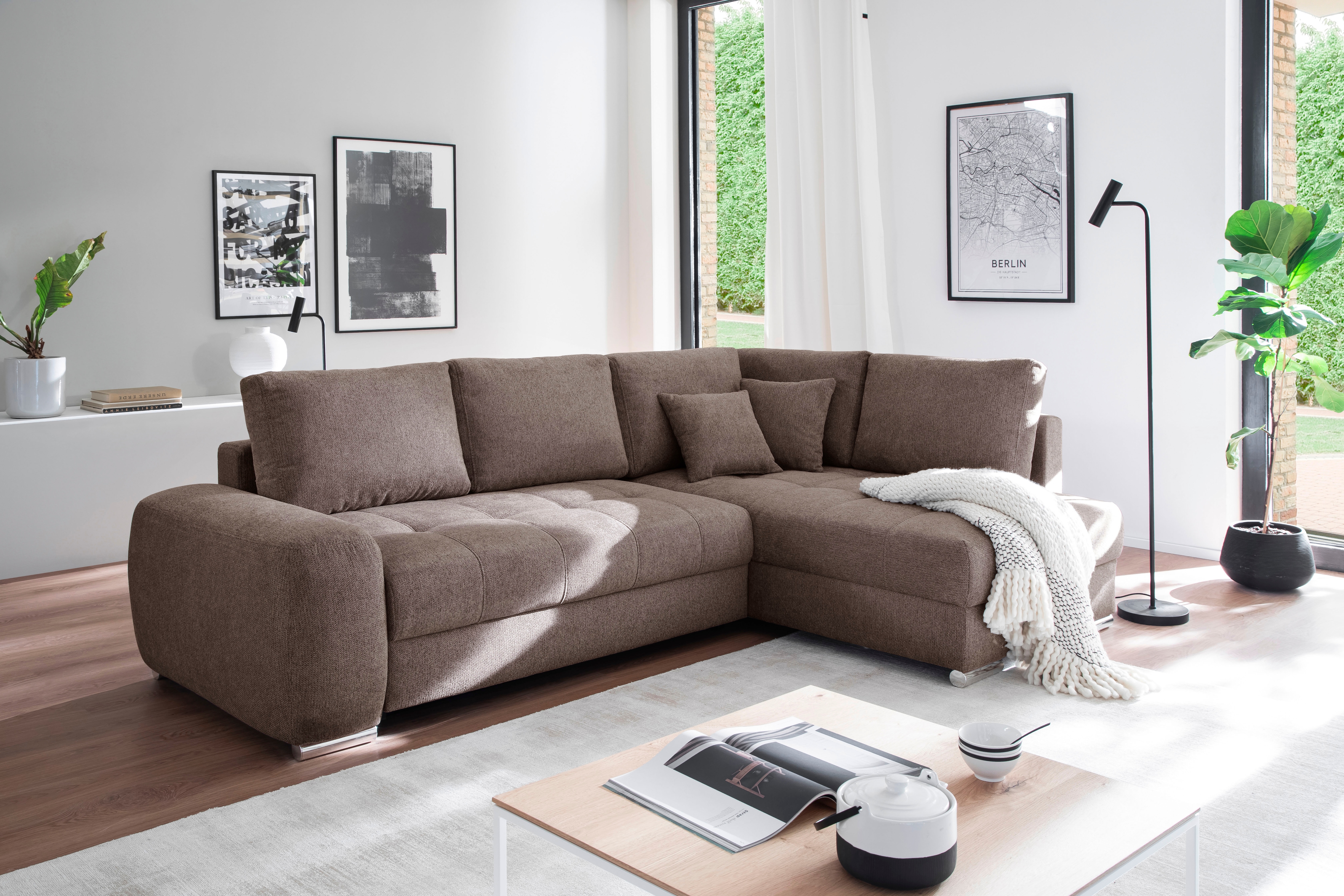 Mr. Couch Ecksofa "Mykonos, L-Form, Dauerschläfer" Mit Boxpring-Taschenfede günstig online kaufen