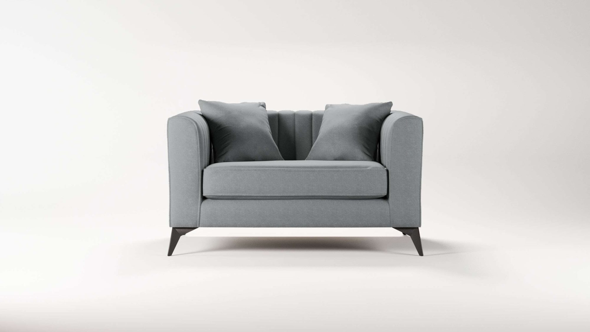 Places of Style Loveseat »MATTHEW Loungesessel, Maße B/T/H: 130/86/74 cm«, incl. Zierkissen, feine Steppung im Rücken, belastbar bis 200kg