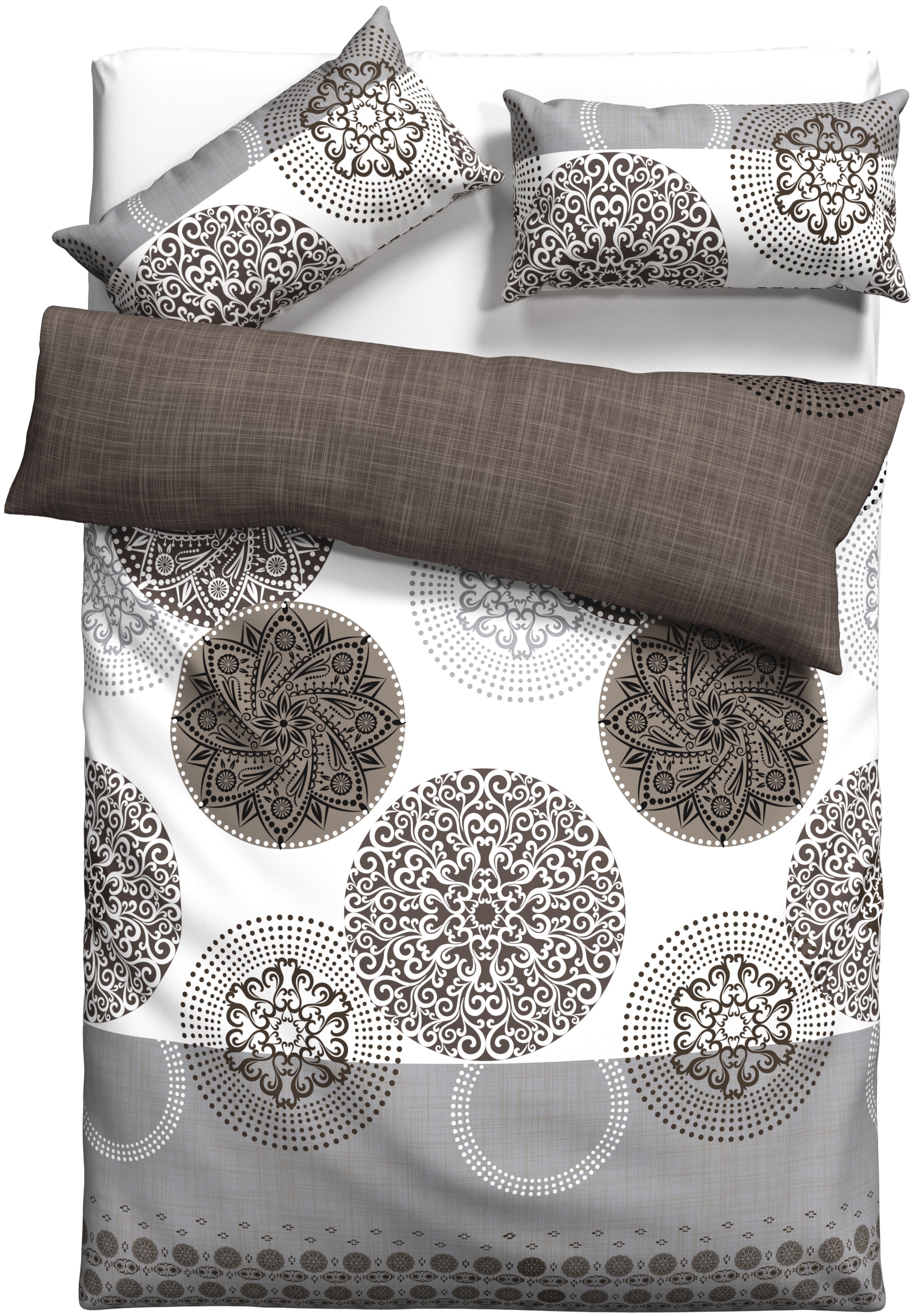 my home Bettwäsche "Tesso in Gr. 135x200, 155x220 oder 200x200 cm" 2 Stk. t günstig online kaufen