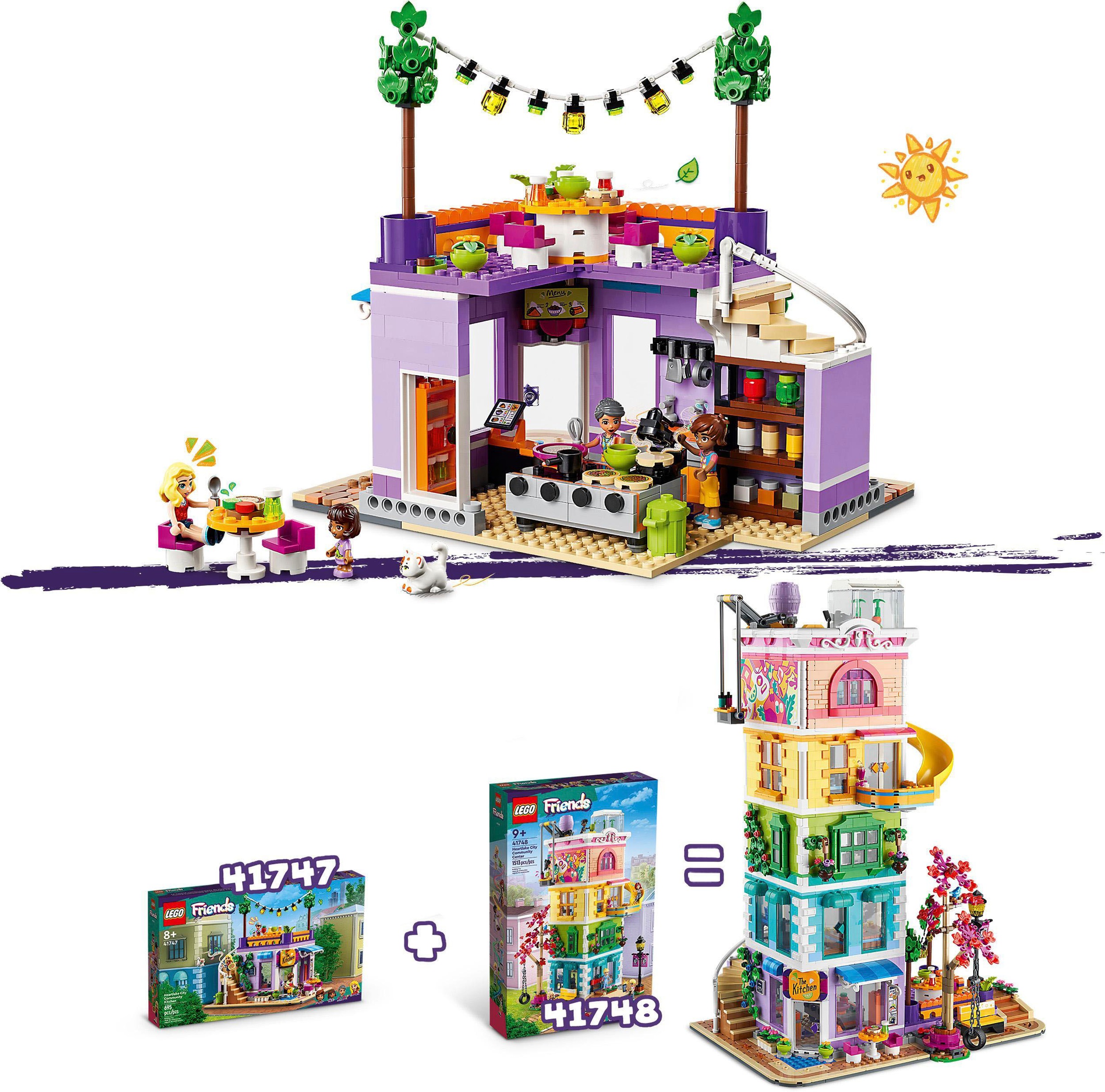 LEGO® Konstruktionsspielsteine »Heartlake City Gemeinschaftsküche (41747), LEGO® Friends«, (695 St.), Made in Europe