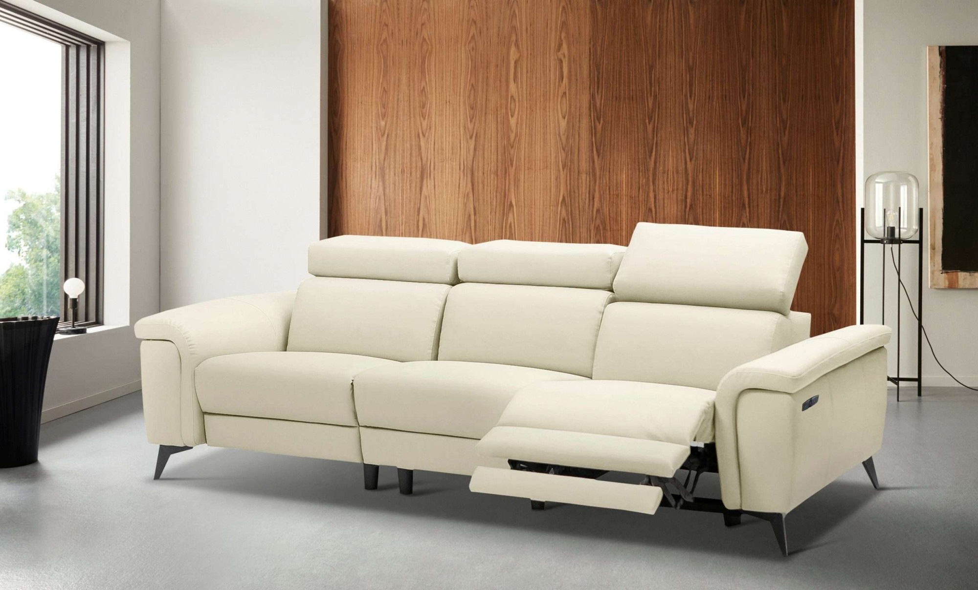 Places of Style 3-Sitzer »Marita«, mit elektrischer Relaxfunktion in einem Sitz und USB-Anschluss