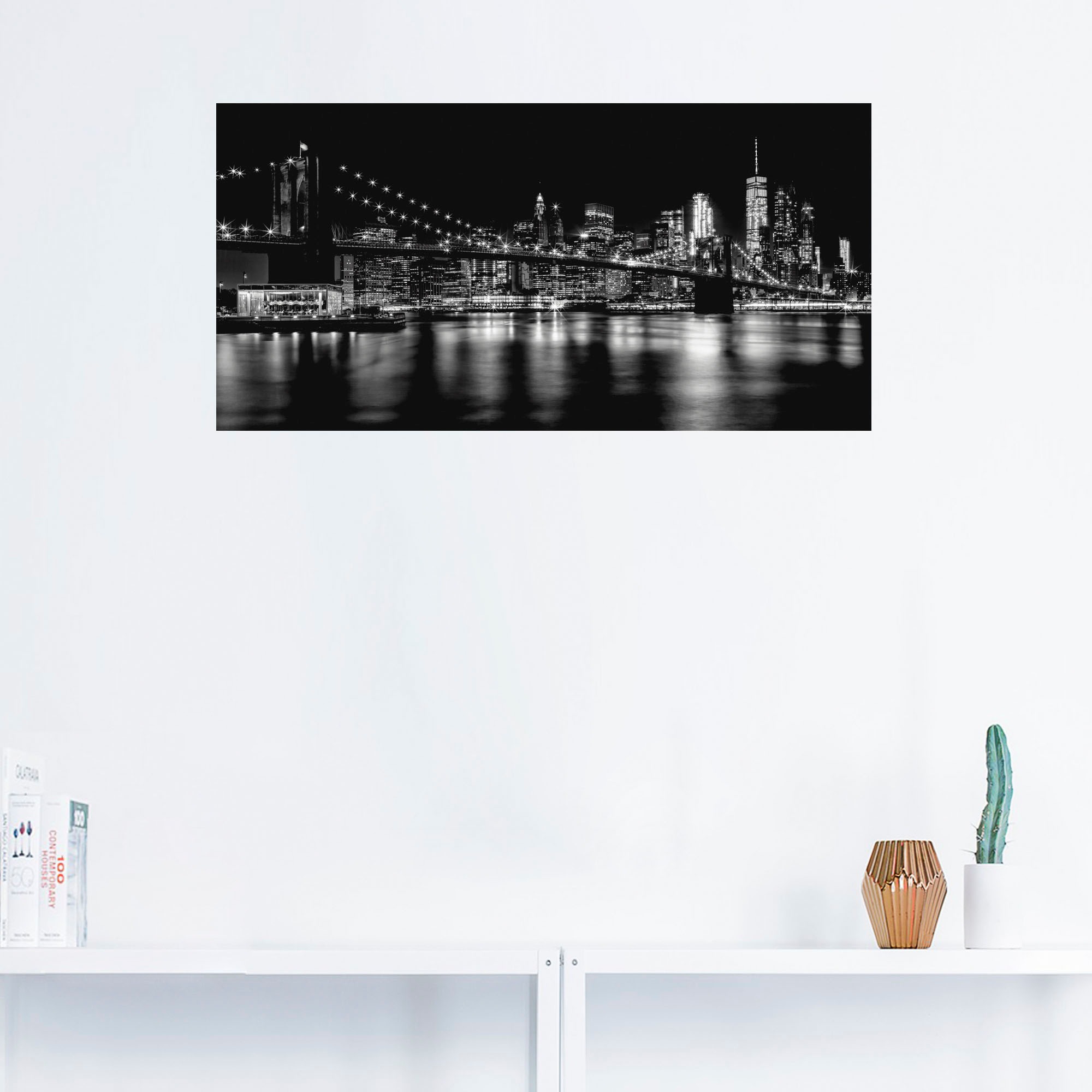 Artland Wandbild "Manhattan Skyline & Brroklyn Bridge", Amerika, (1 St.), a günstig online kaufen