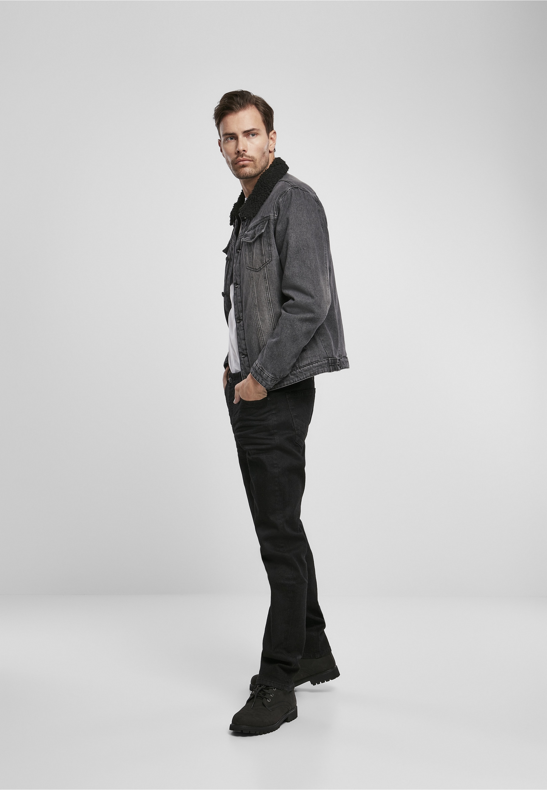 Brandit Allwetterjacke »Brandit Herren Sherpa Demin Jacket« 1 Stk. tlg. ohne Kapuze