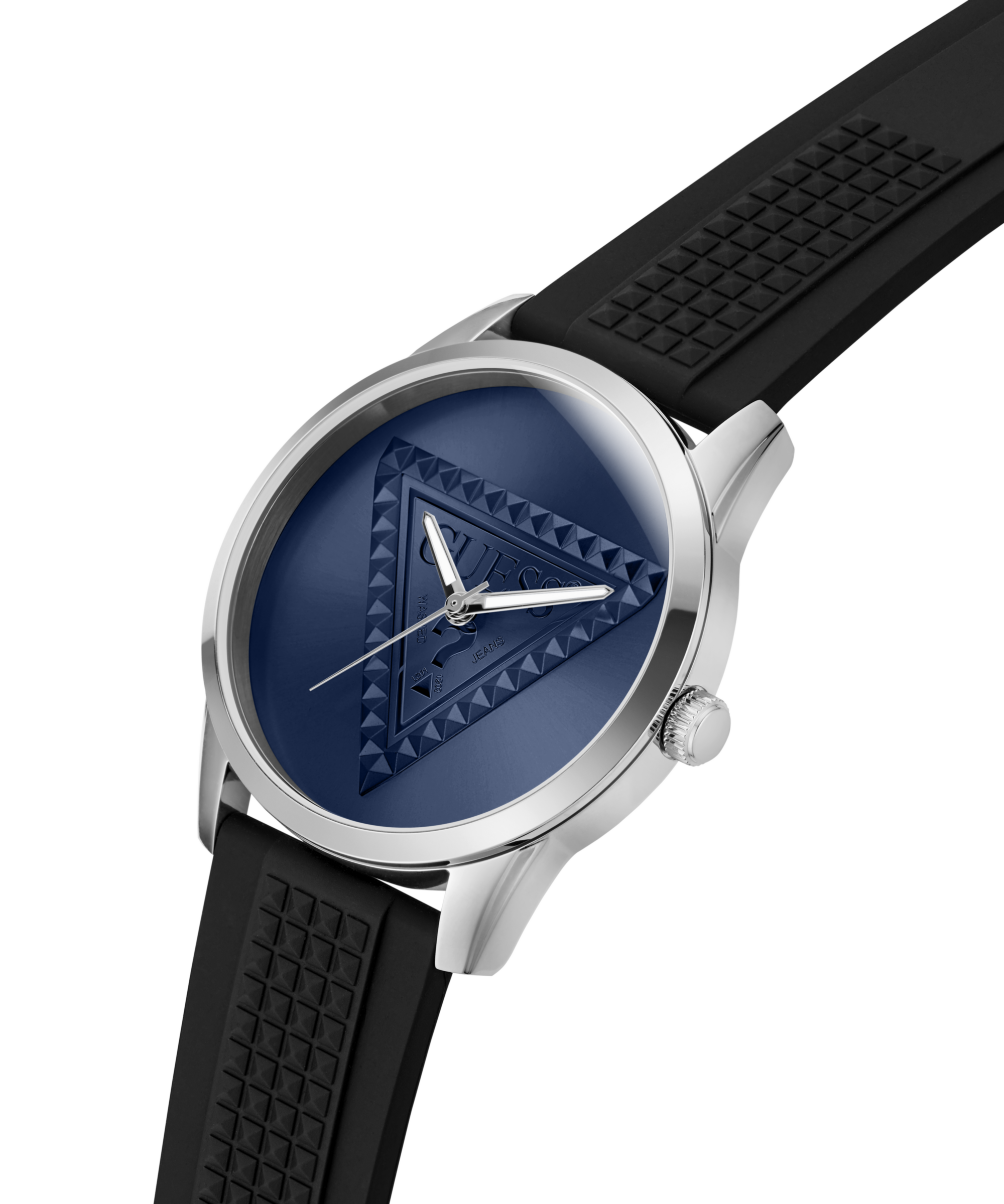 Guess Quarzuhr »MOGUL« Armbanduhr, Herrenuhr, Silikonarmband, analog