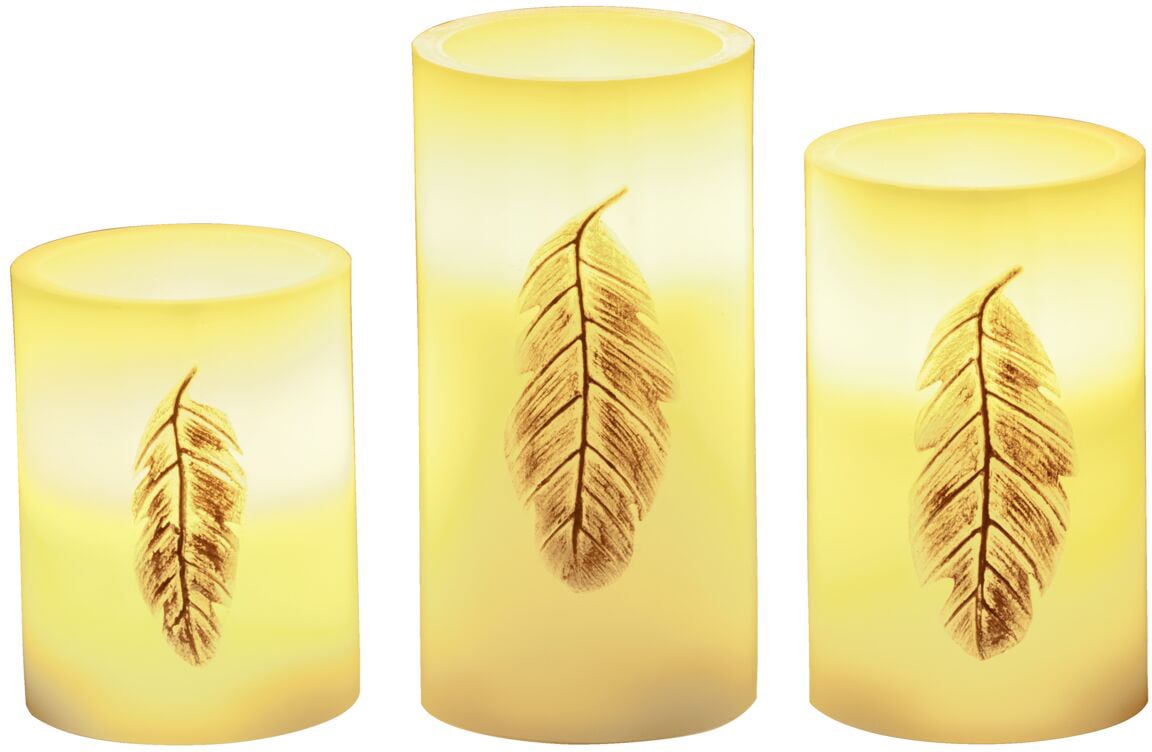 Pauleen LED-Kerze »Golden Feather Candle Wachs...