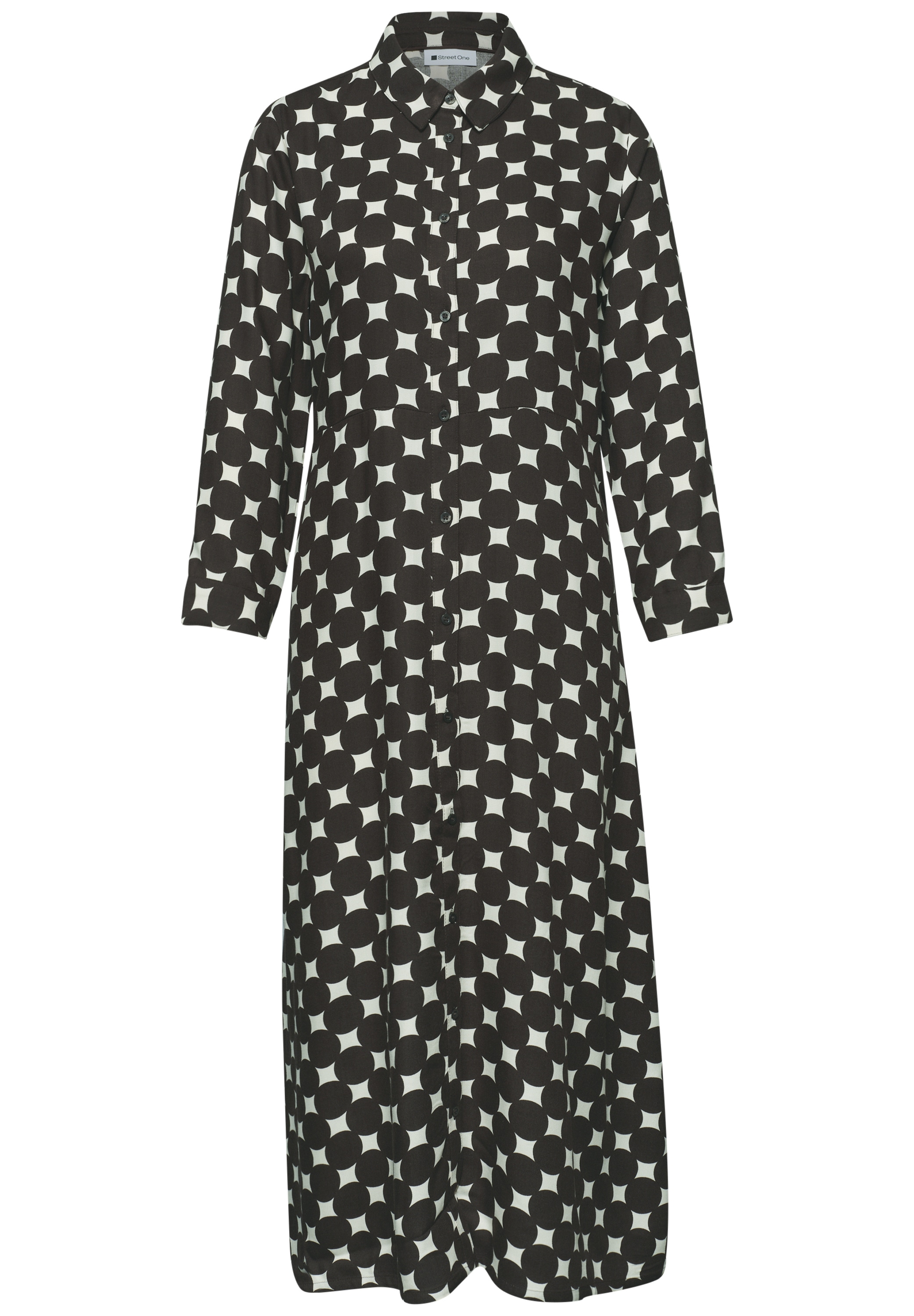 STREET ONE Blusenkleid Ohne Taschen mit Punktemuster