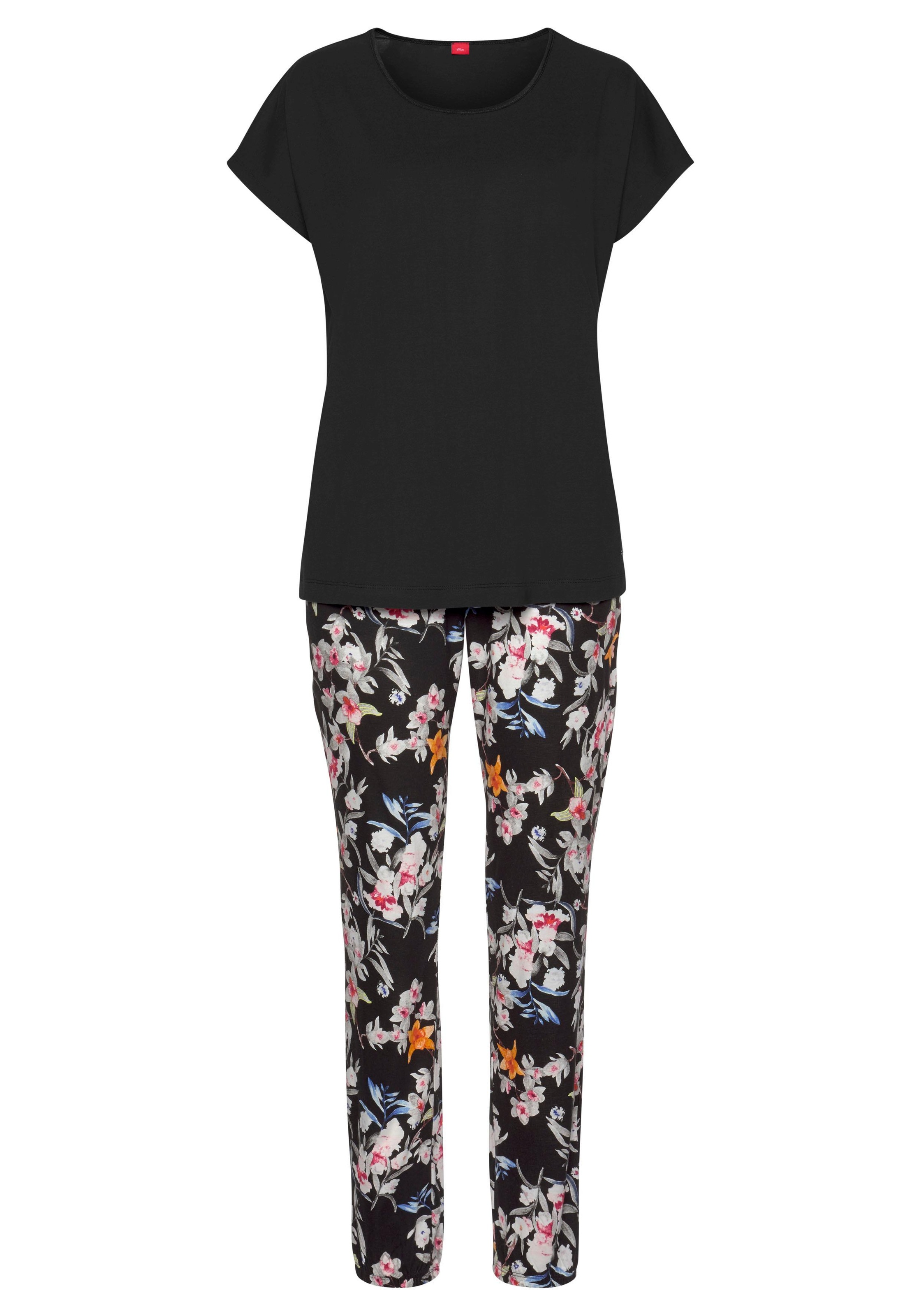 s.Oliver Pyjama, 2 mit Blumenmuster günstig online kaufen