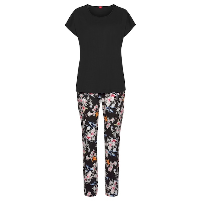 s.Oliver Bodywear Pyjama (2-tlg.) Hose mit floralem Muster | BAUR