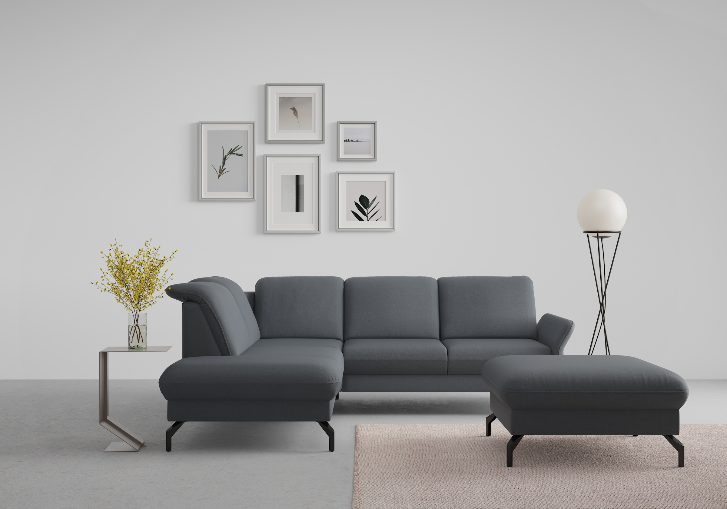 sit&more Ecksofa "Fashion L-Form" wahlweise mit Kopfteilverstellung und Vorziehsitz, motorisch