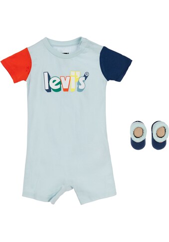 Strampler »LVB DOODLE PRINT AND STRIPED«, (Set, 2 tlg.), mit Schühchen, for BOYS