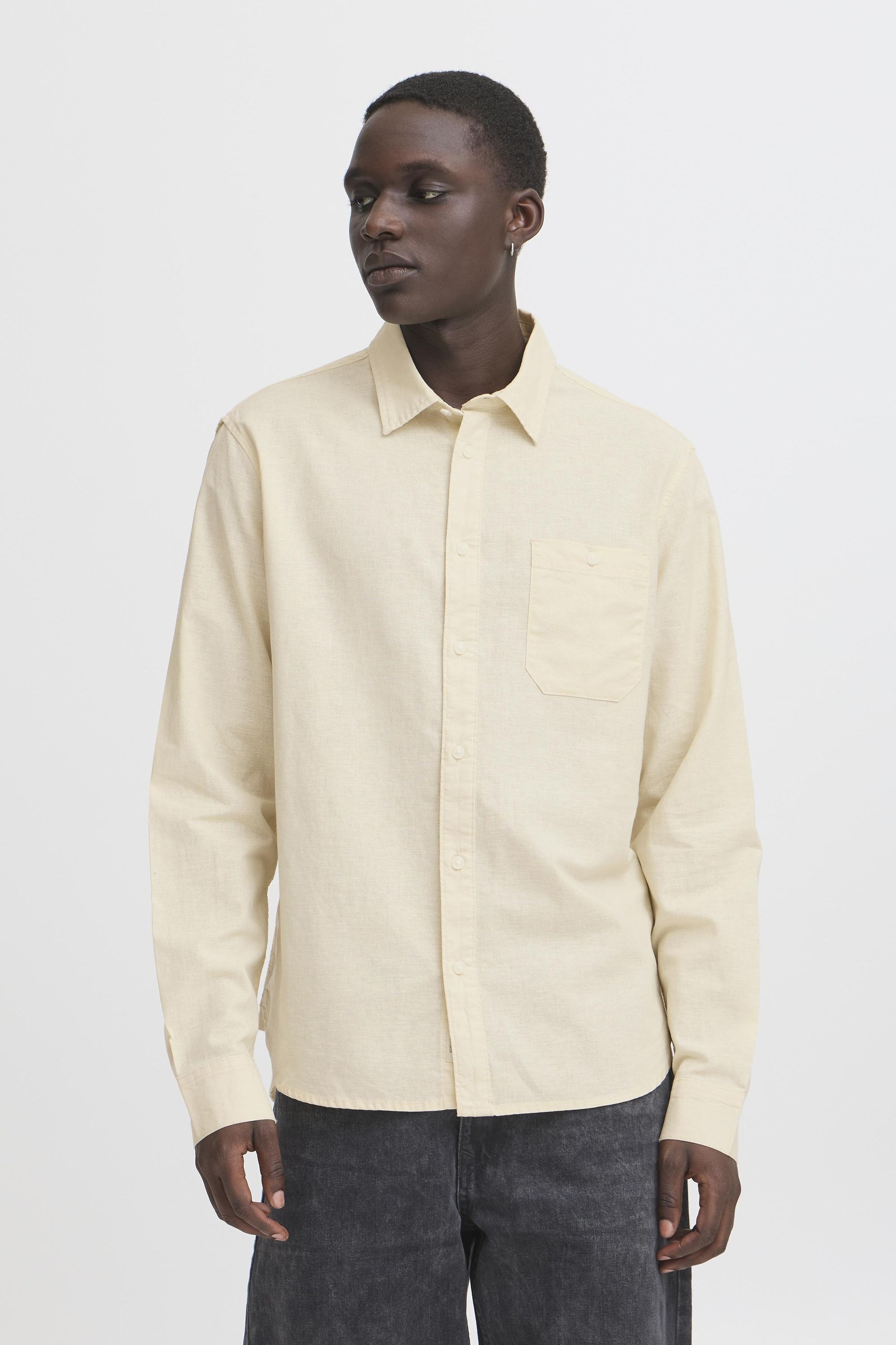 Blend Leinenhemd "BHBAY LINEN", Stilvolles Langarmhemd aus Leinenmix mit Br günstig online kaufen