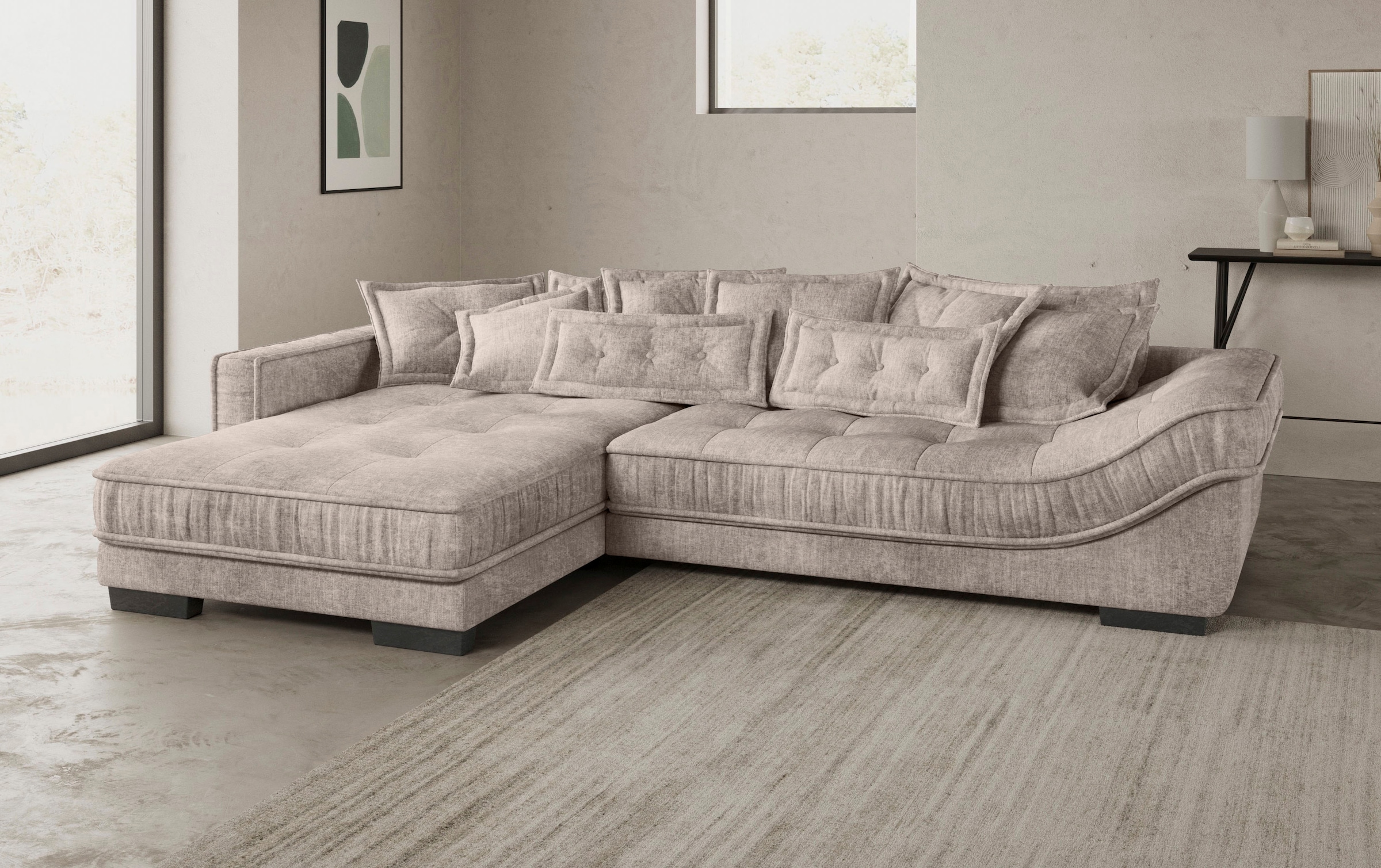 Mr. Couch Ecksofa »Diwan II DuraFlex L-Form«, DuraFlex-Kaltschaumpolsterung, bis 140 kg, 4 Bezugsqualitäten