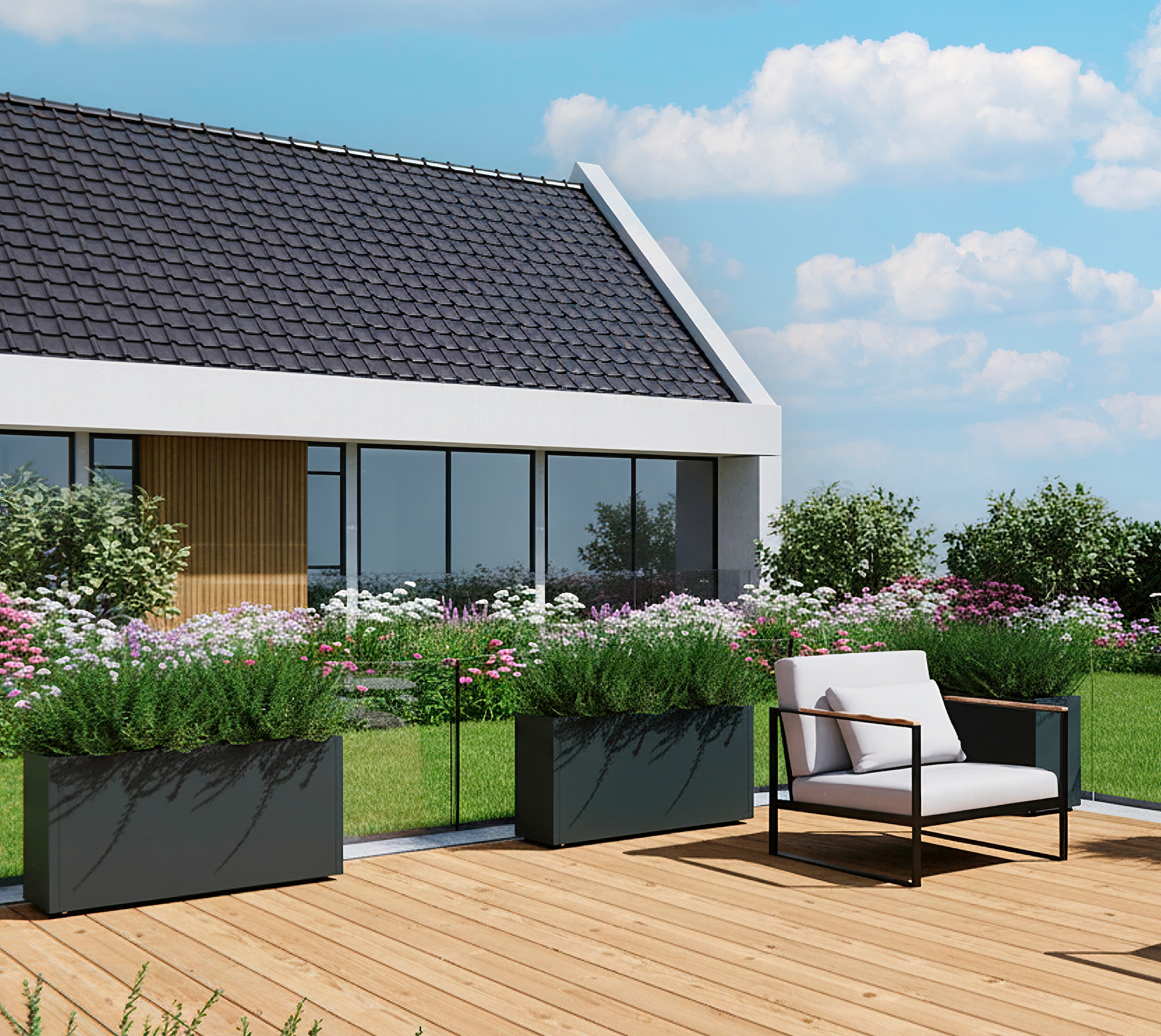 Herstera Garden Pflanzkübel »Cube« BxTxH: 100x30x50 cm