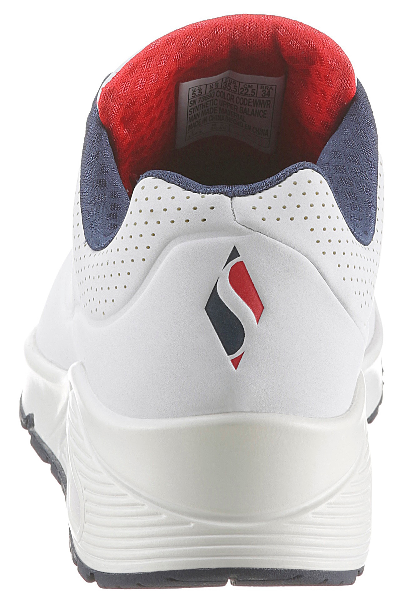 Skechers Wedgesneaker »Uno - Stand on Air«, Freizeitschuh, Halbschuh, Schnürschuh mit feiner Perforation